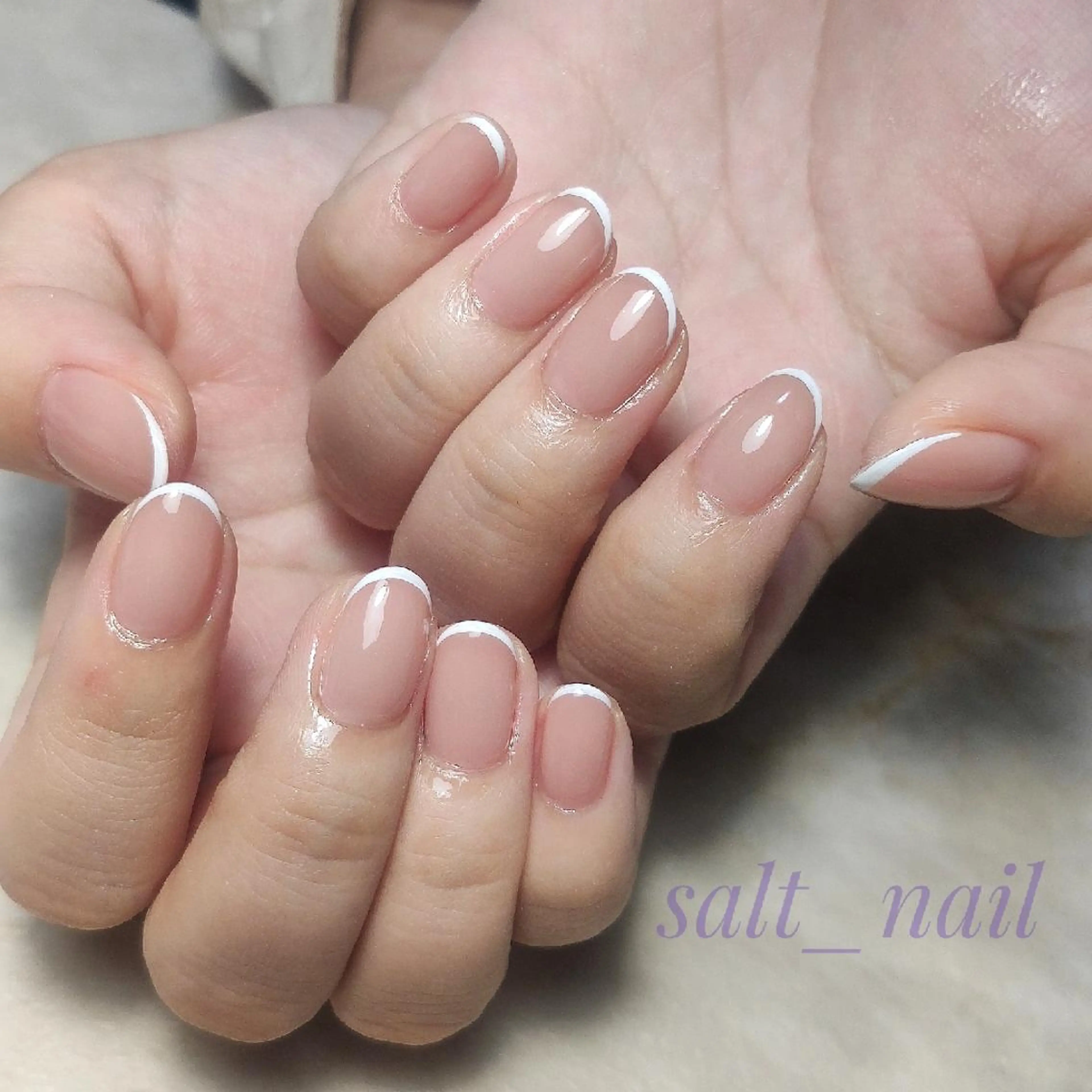 ネイル フレンチネイル 個人サロン saltnailのネイルデザイン
