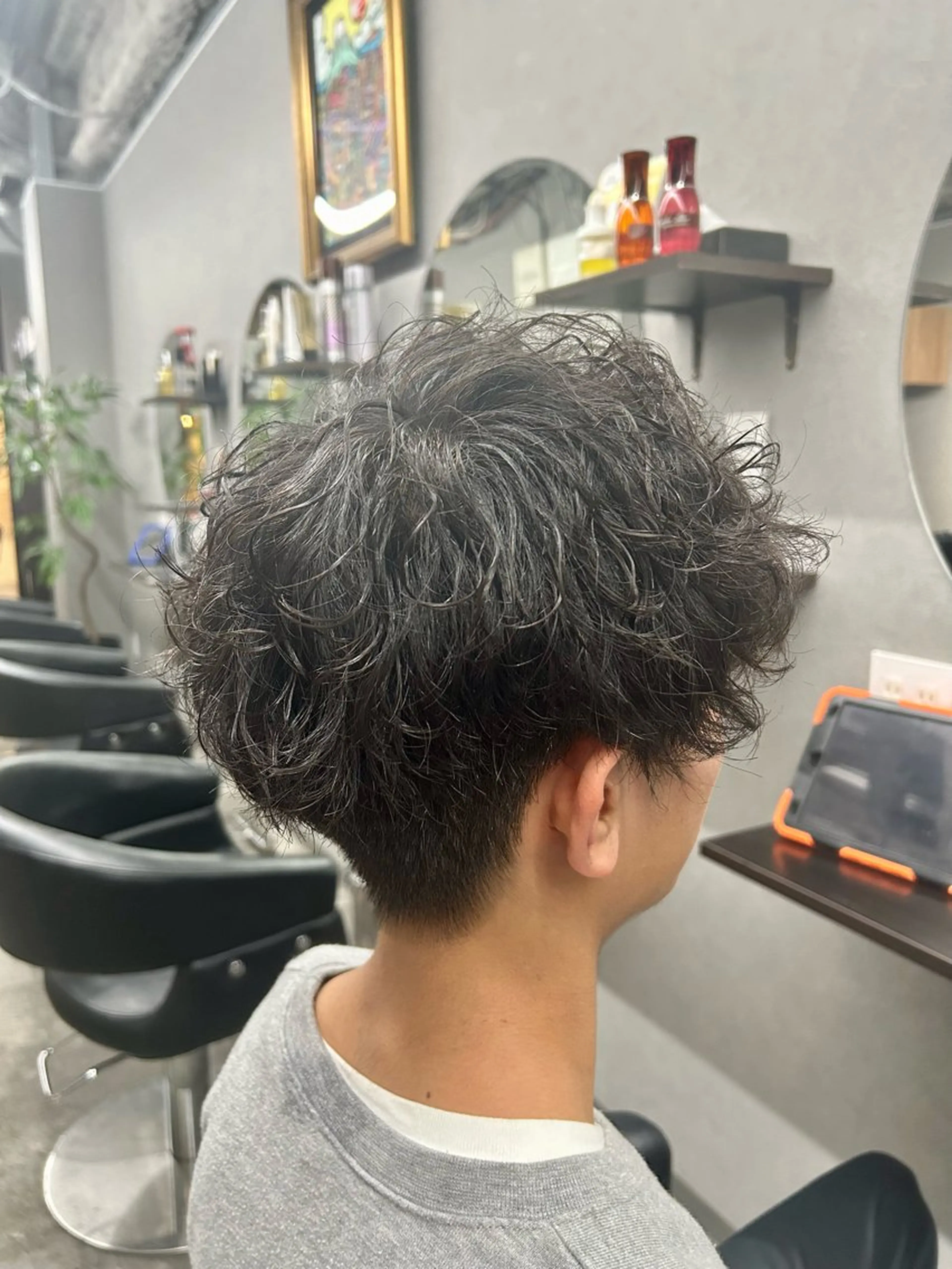 ショート パーマ メンズ カット パーマ ゲーマー美容師 KENTOのヘアスタイル