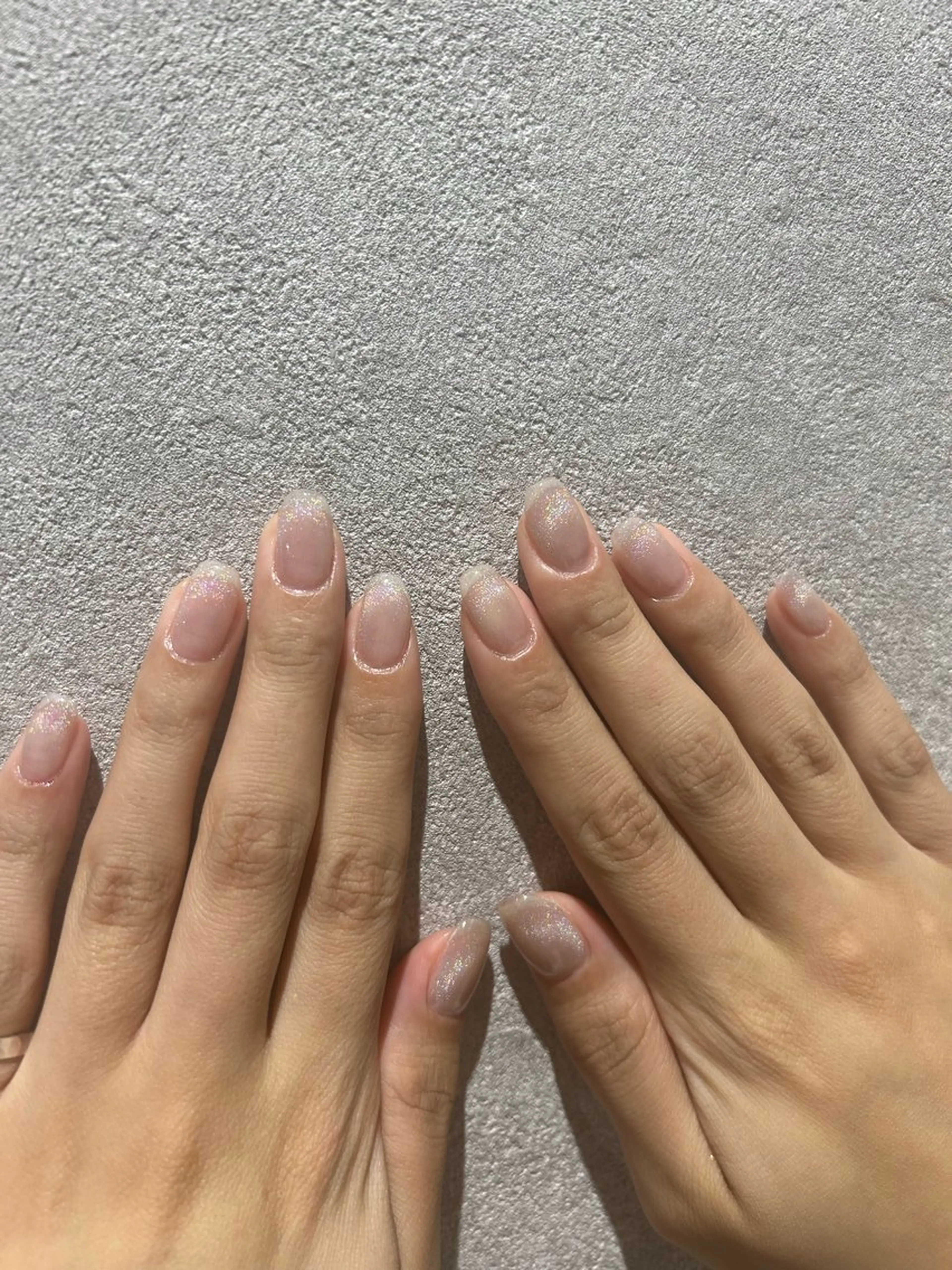 ネイル フレンチネイル 氷ネイル・うるうるネイル マグネットネイル マグネットフレンチ 大山 なつみのネイルデザイン