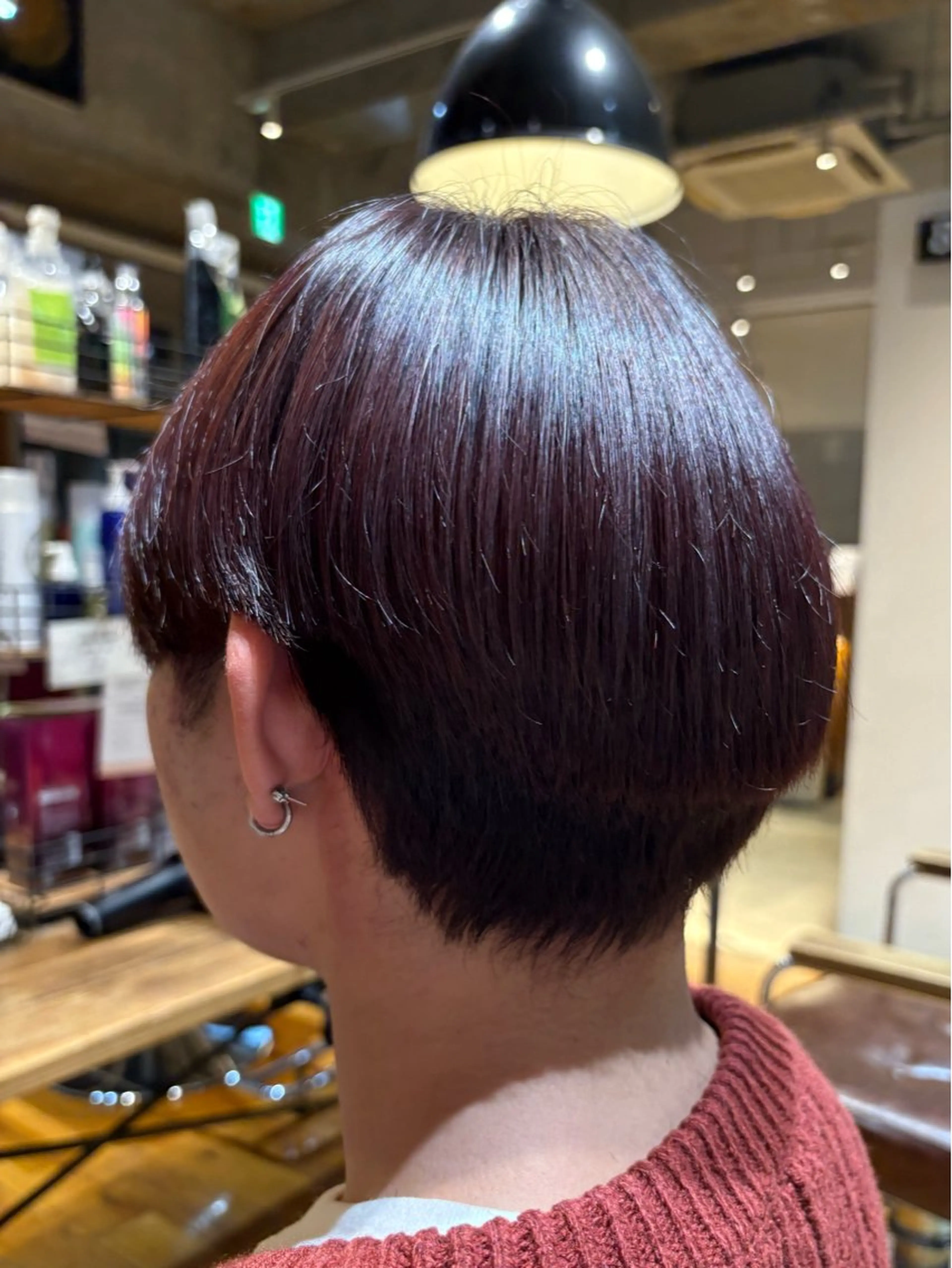 カラー メンズ レッドカラー インナーカラー ✂️櫻井海星のヘアスタイル