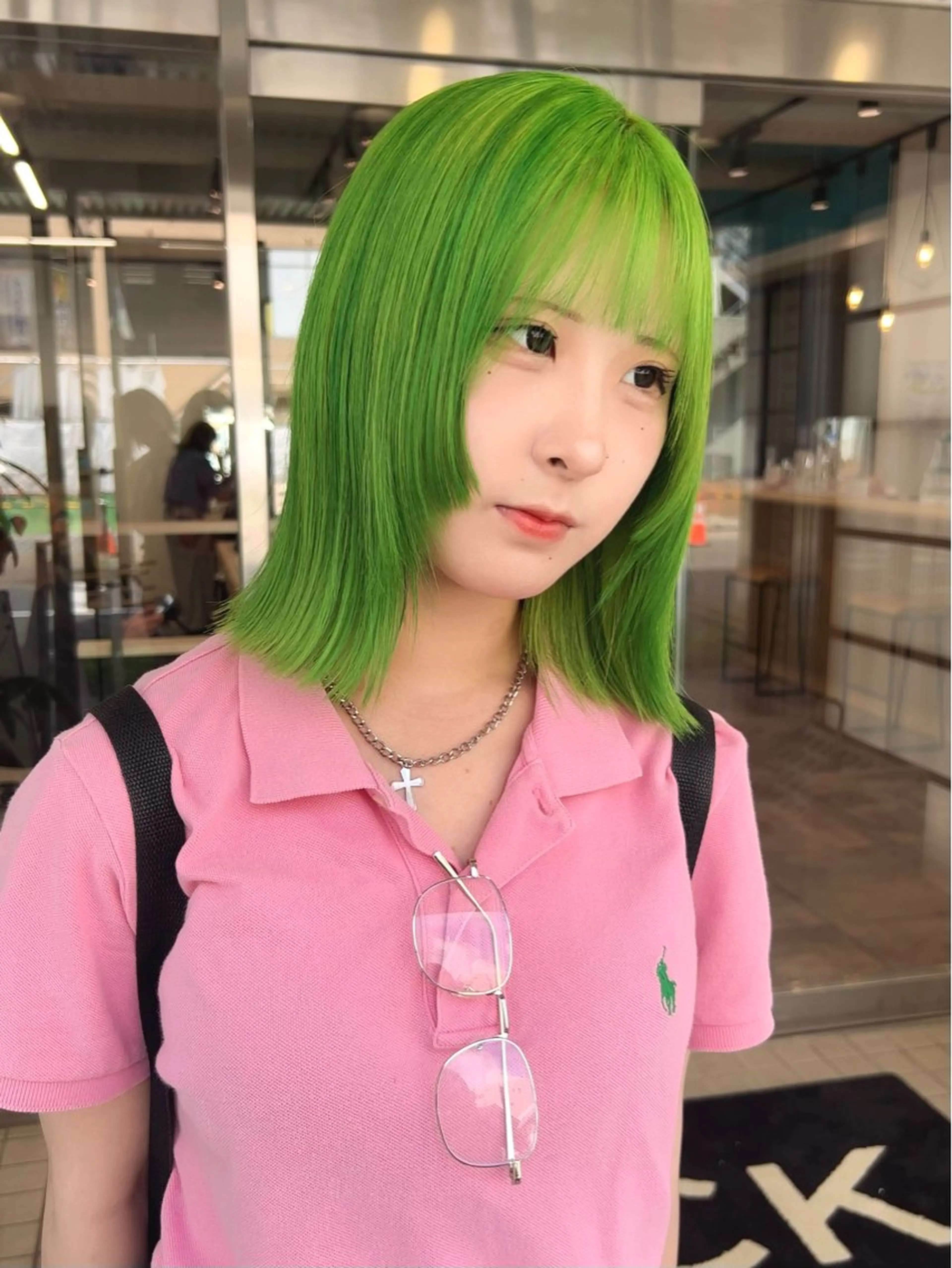 ショート カラー ブリーチ ダブルカラー イルミナカラー ブリーチなしカラー ボブ カット ヘアカラー トリートメント LUCK 本厚木店のヘアスタイル
