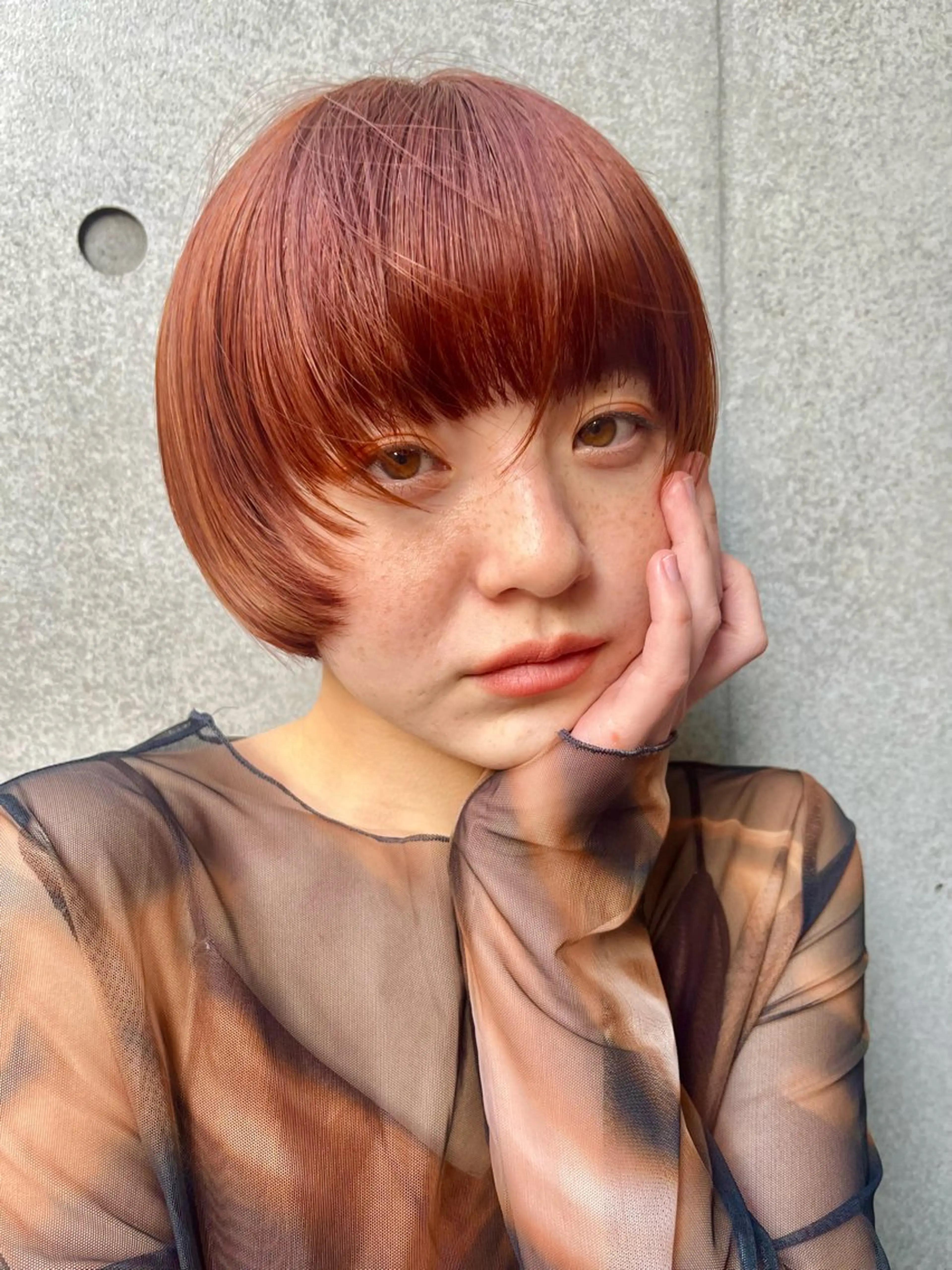 ショート カラー 縮毛矯正 ルーツカラー/ デザインカラー/井川のヘアスタイル