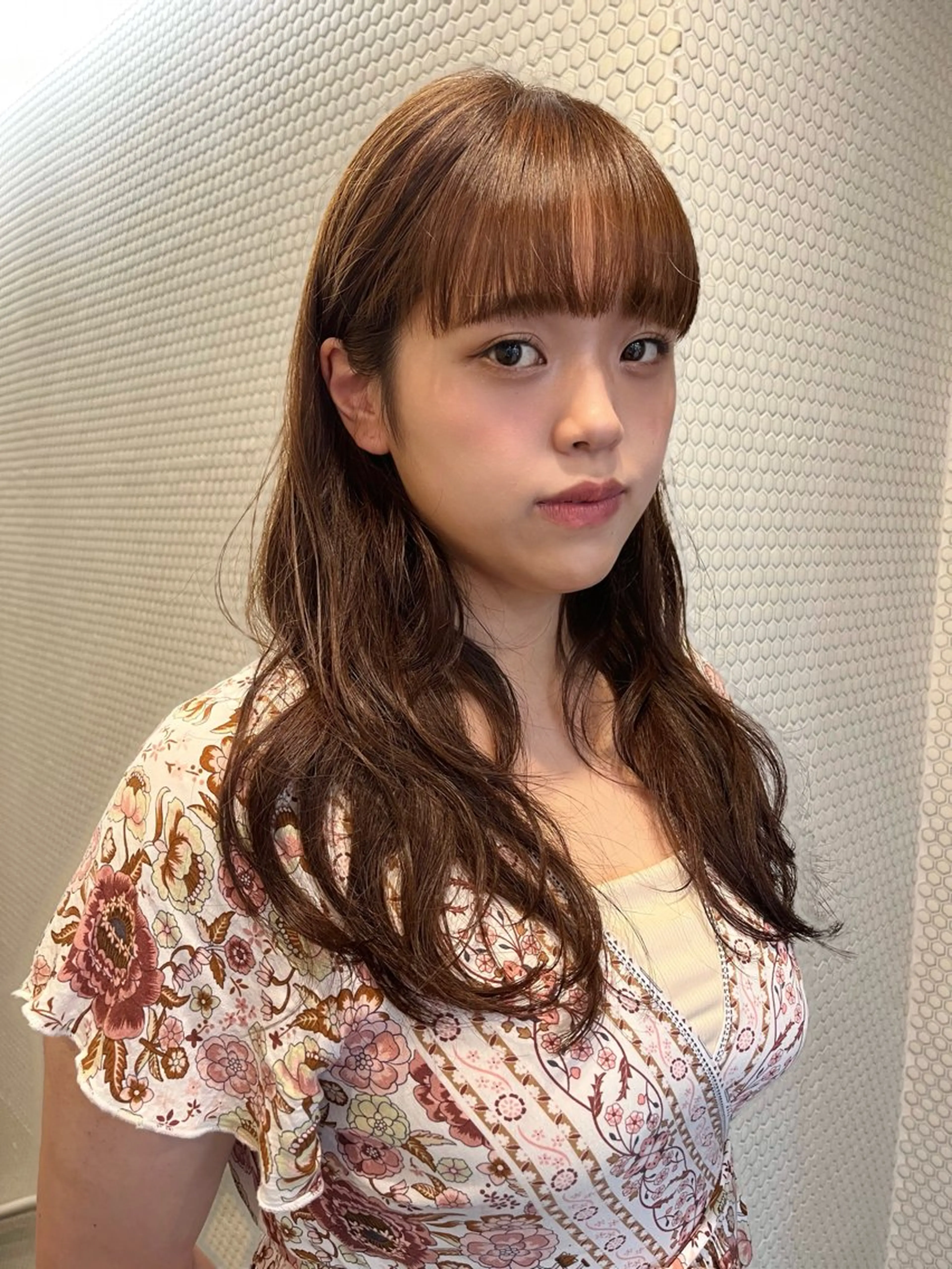 ロング カット ヘアカラー トリートメント レイヤー/暖色/ 髪質改善/永礼芳果のヘアスタイル