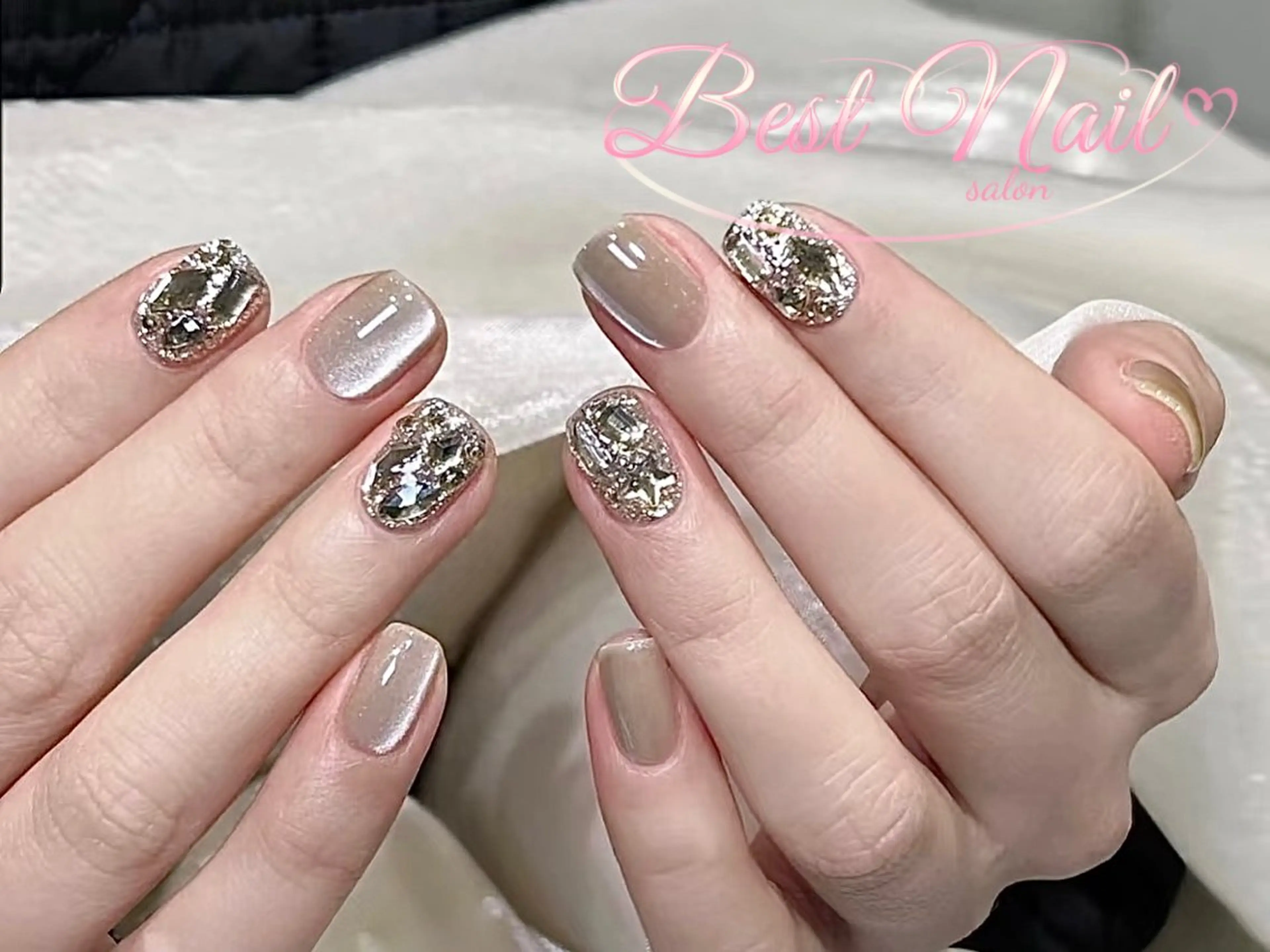 ネイル アートネイル オーロラネイル クリアネイル 長さ出し フレンチネイル ハンドネイル ハンドケア Best Nail池袋東口店のネイルデザイン