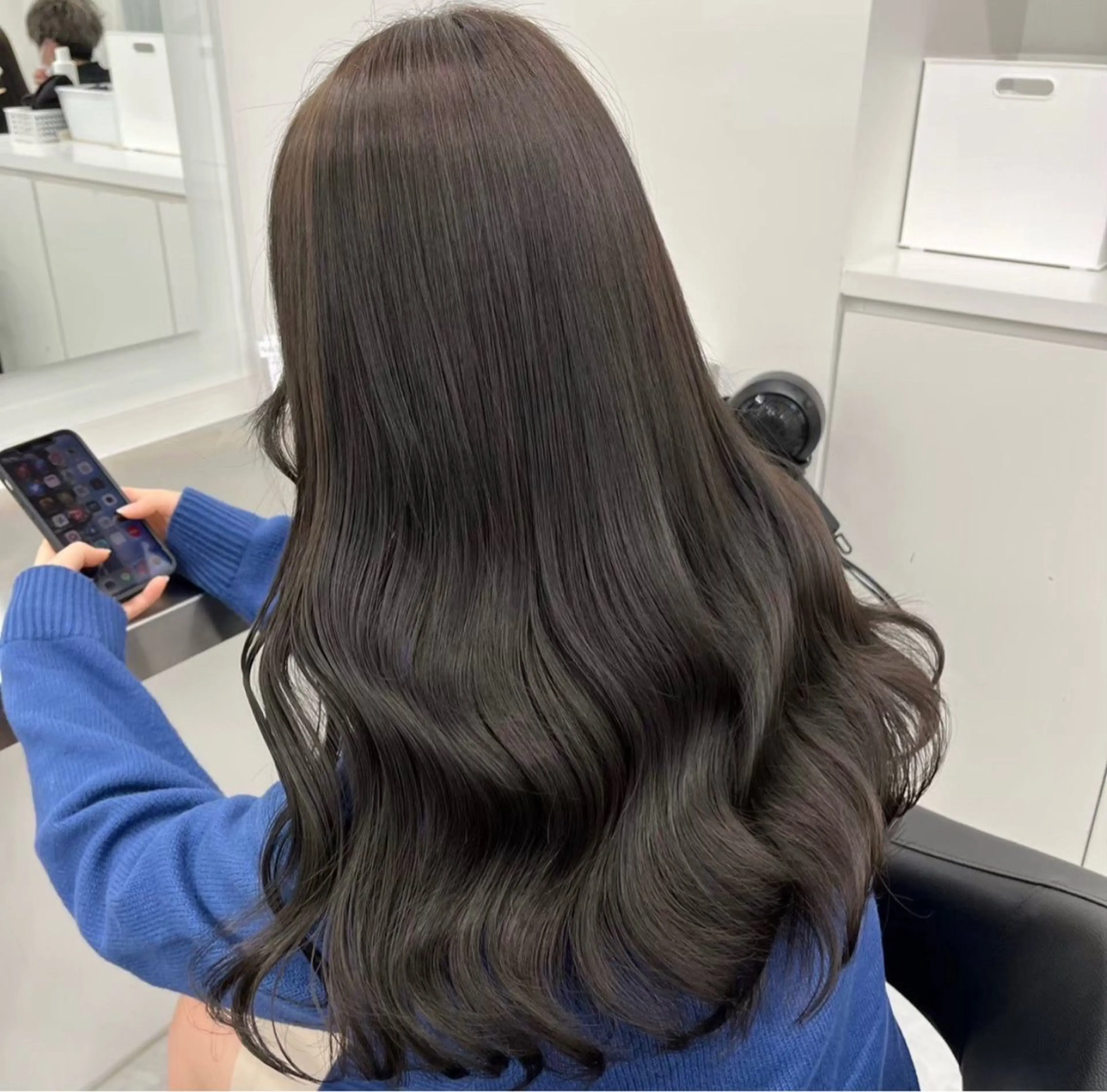 ロング カラー ヘアアレンジ カット ヘアカラー トリートメント ヘッドスパ ヘアセット 透明感ラベンダー💗 SHOのヘアスタイル