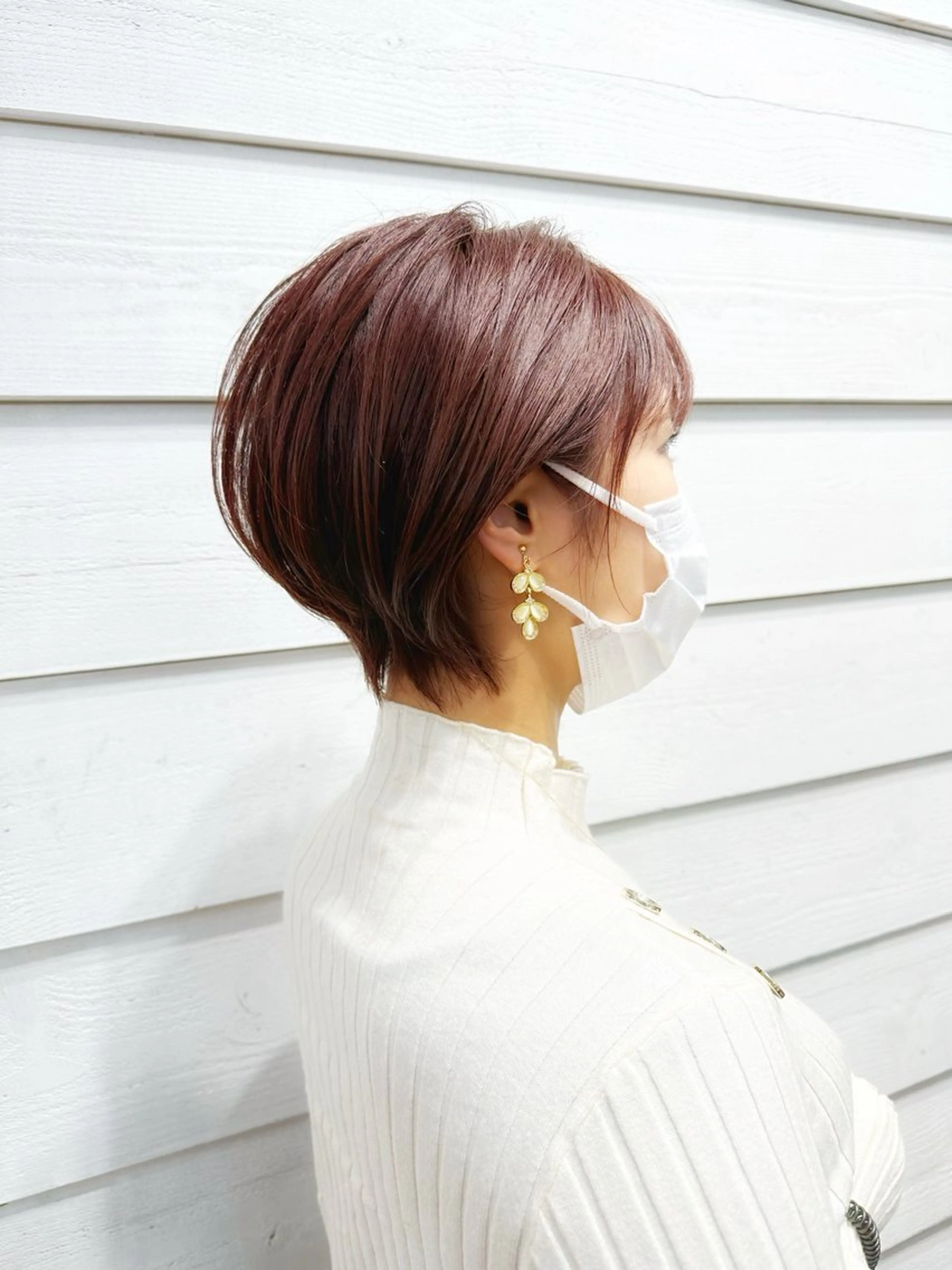 ショート カラー ショートボブ ハンサムショート ボブ くせ毛 ショートヘア カット ヘアカラー newline銀座所属・銀座ショート/ 大人ショート/金子涼のヘアスタイル