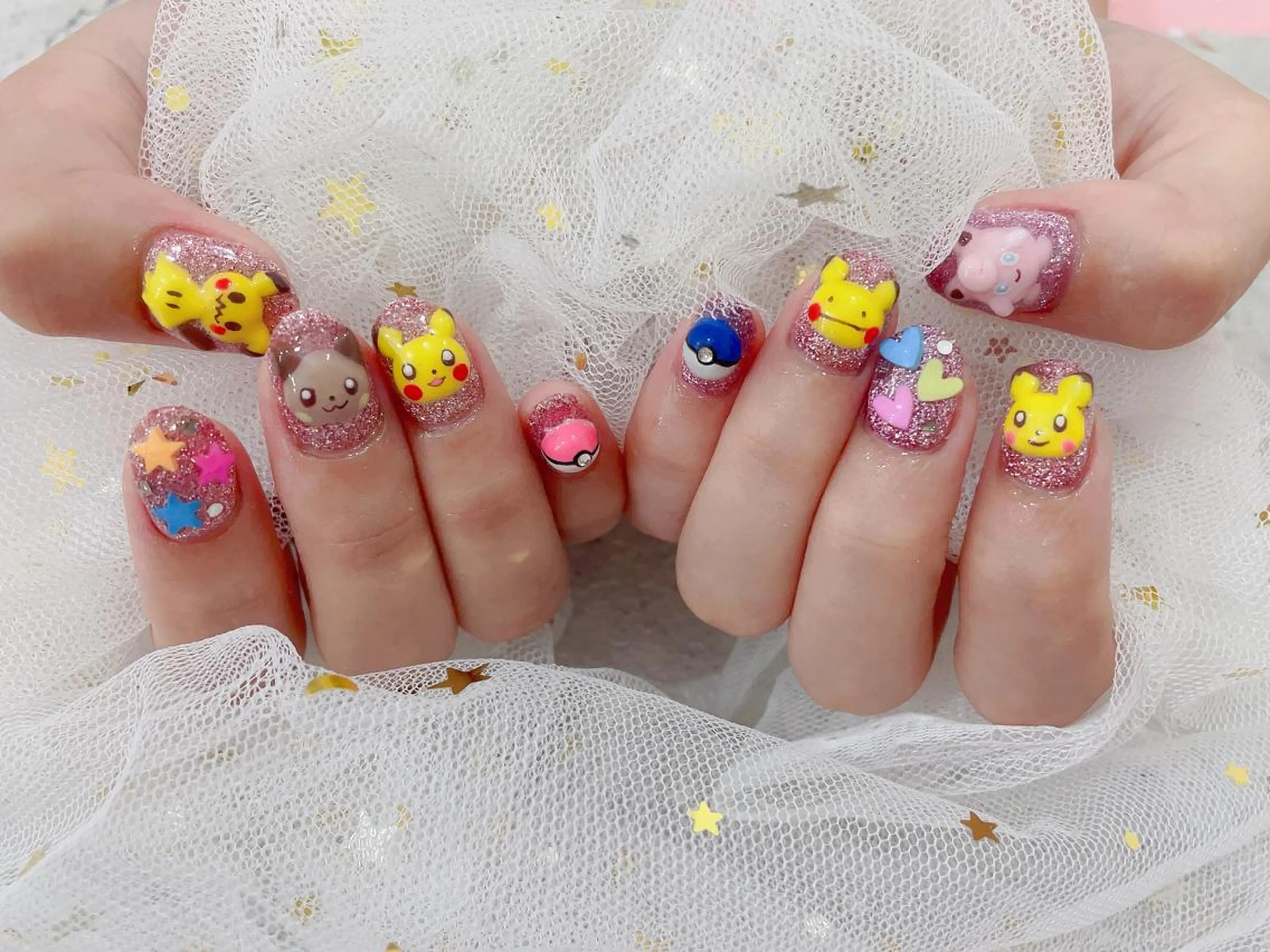 ミディアム ネイル ハンドネイル cho nailのネイルデザイン