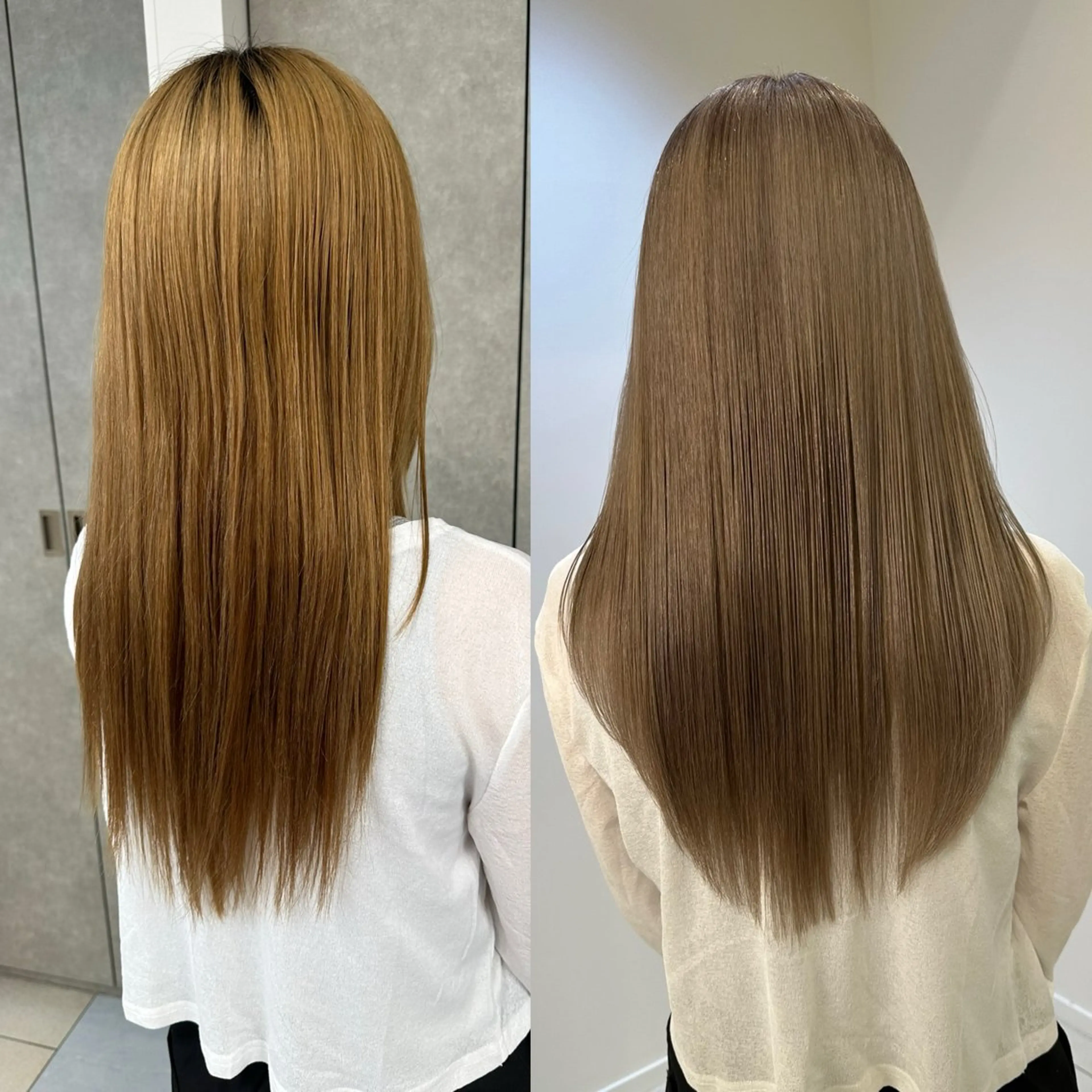 ロング カラー ブリーチ 縮毛矯正 カット ヘアカラー トリートメント 髪質改善🍏縮毛矯正 /ブリーチ矯正岡部のヘアスタイル