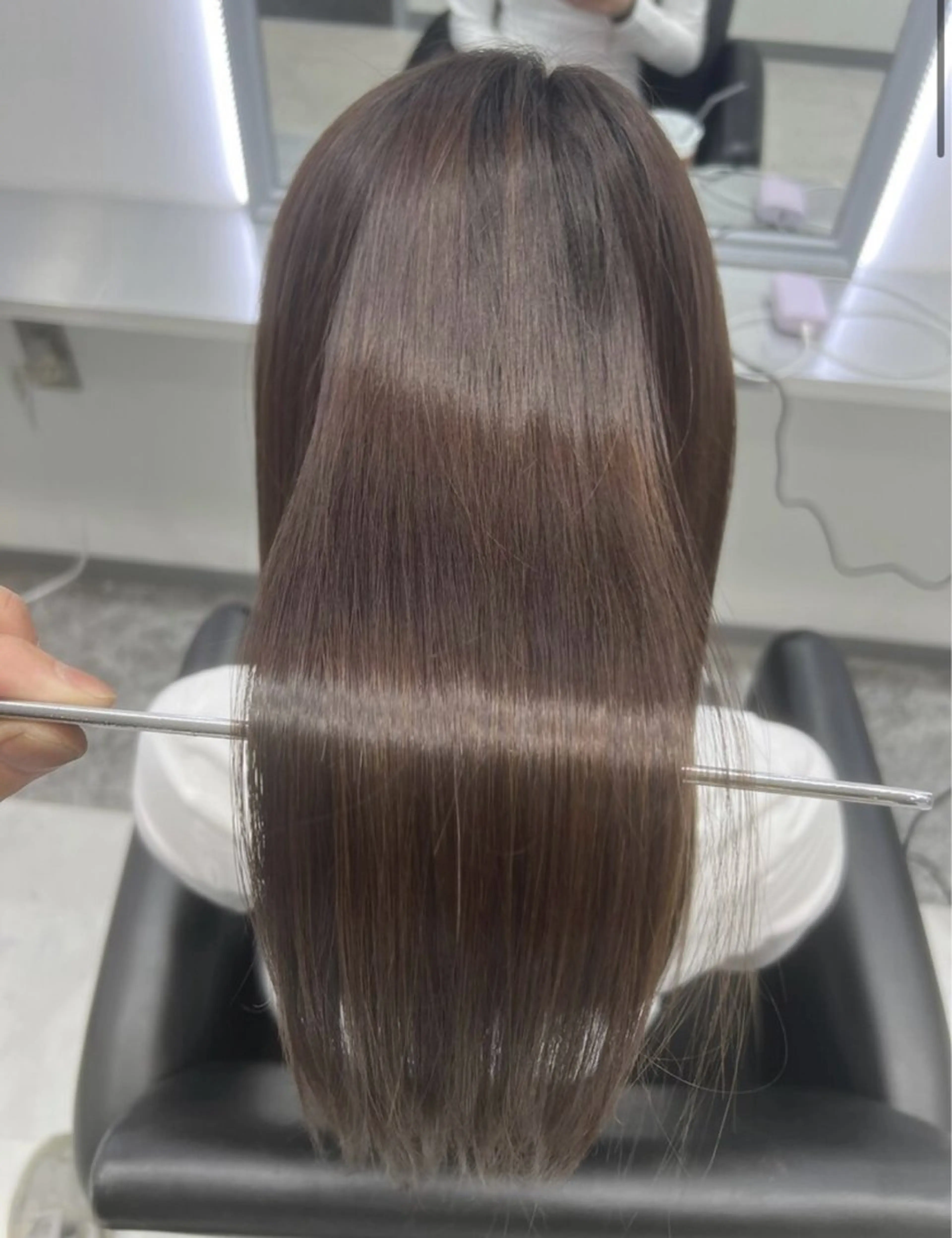 ロング 髪質改善 トリートメント YUUKI/艶カラー レイヤーカットのヘアスタイル