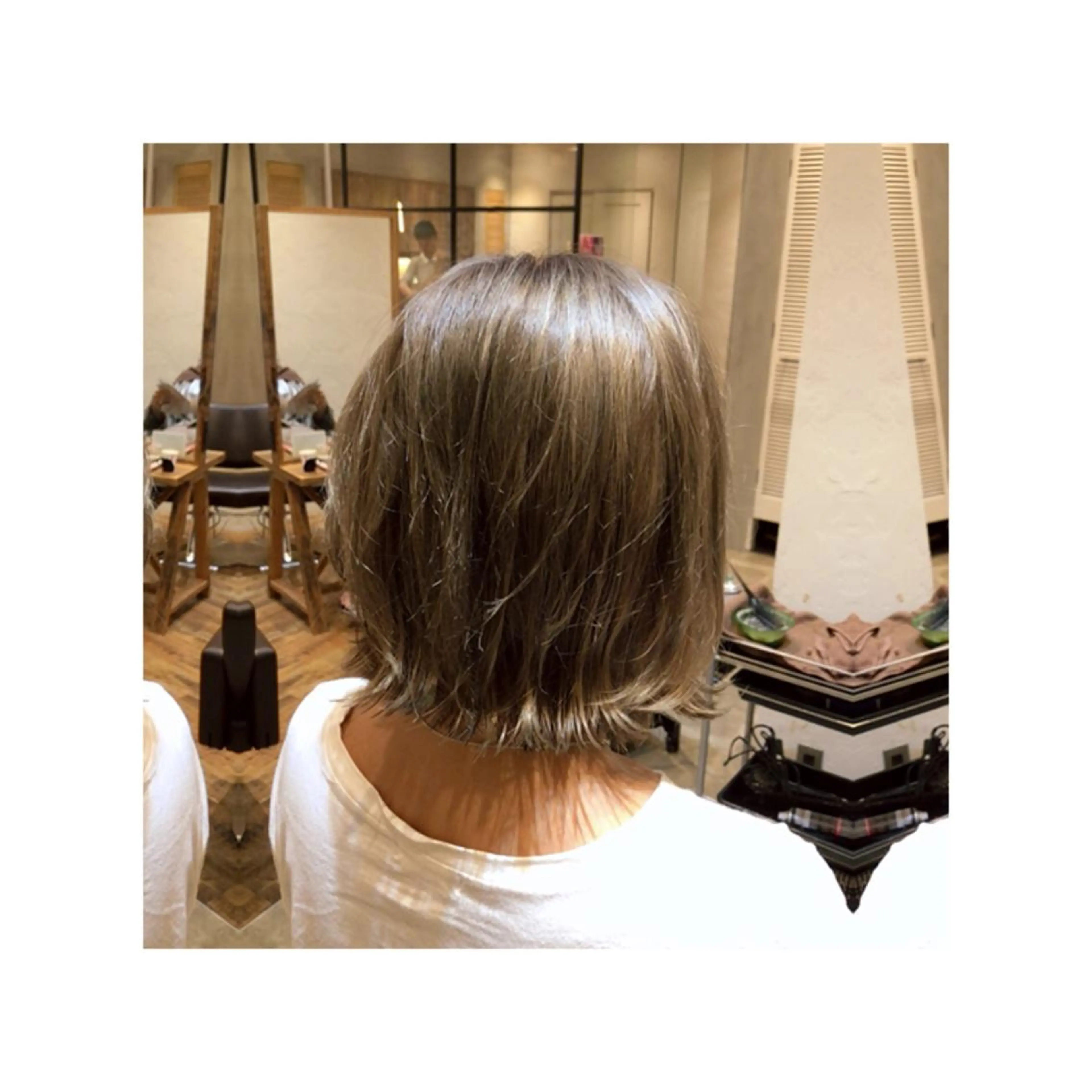 ミディアム カラー グレージュ Mood hair salon所属・髪質改善.縮毛矯正 ×韓国ヘアyukiのヘアスタイル