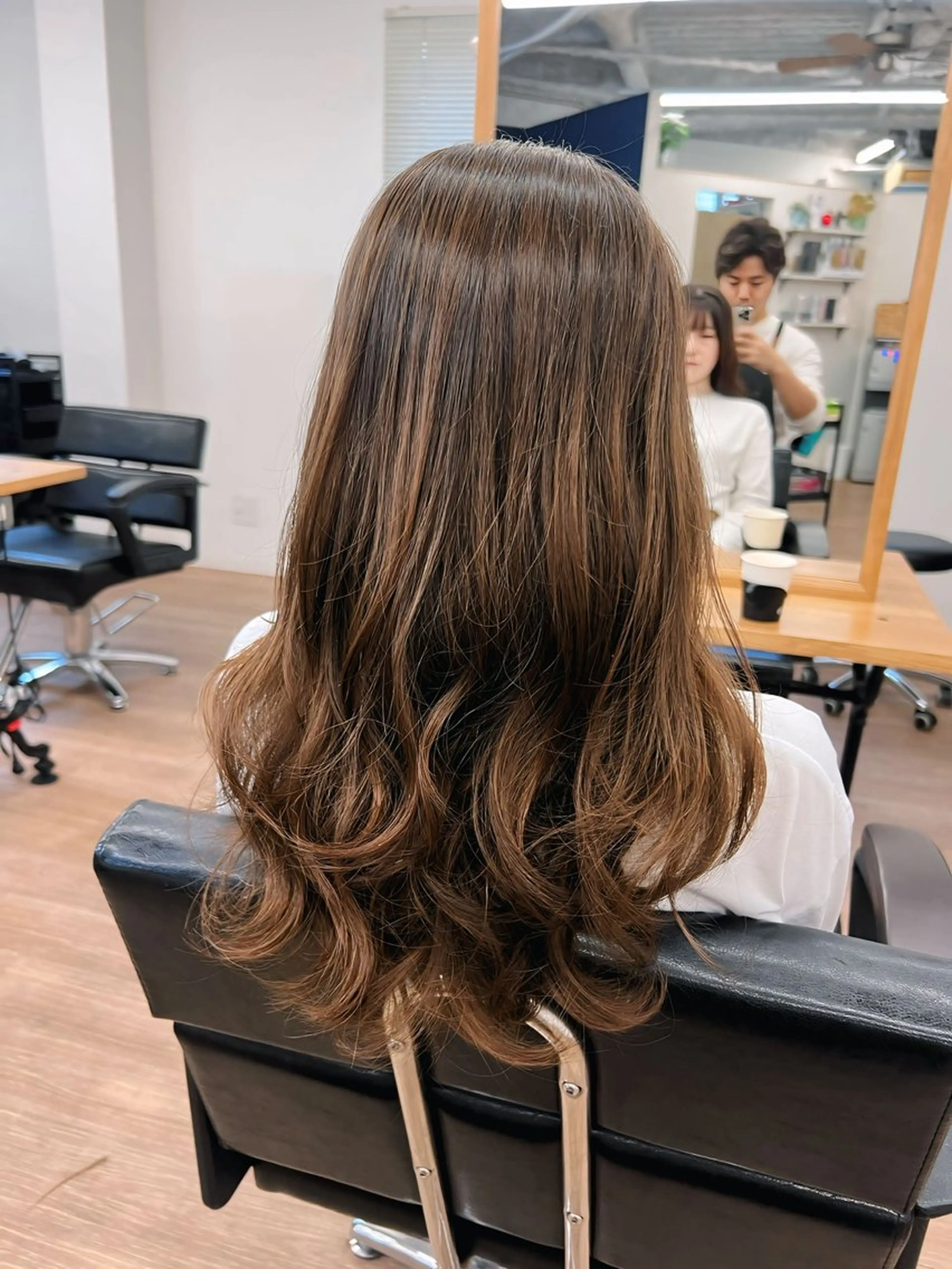ロング パーマ カット パーマ 透明感×髪質改善🧸 韓国ヘア　武田涼のヘアスタイル