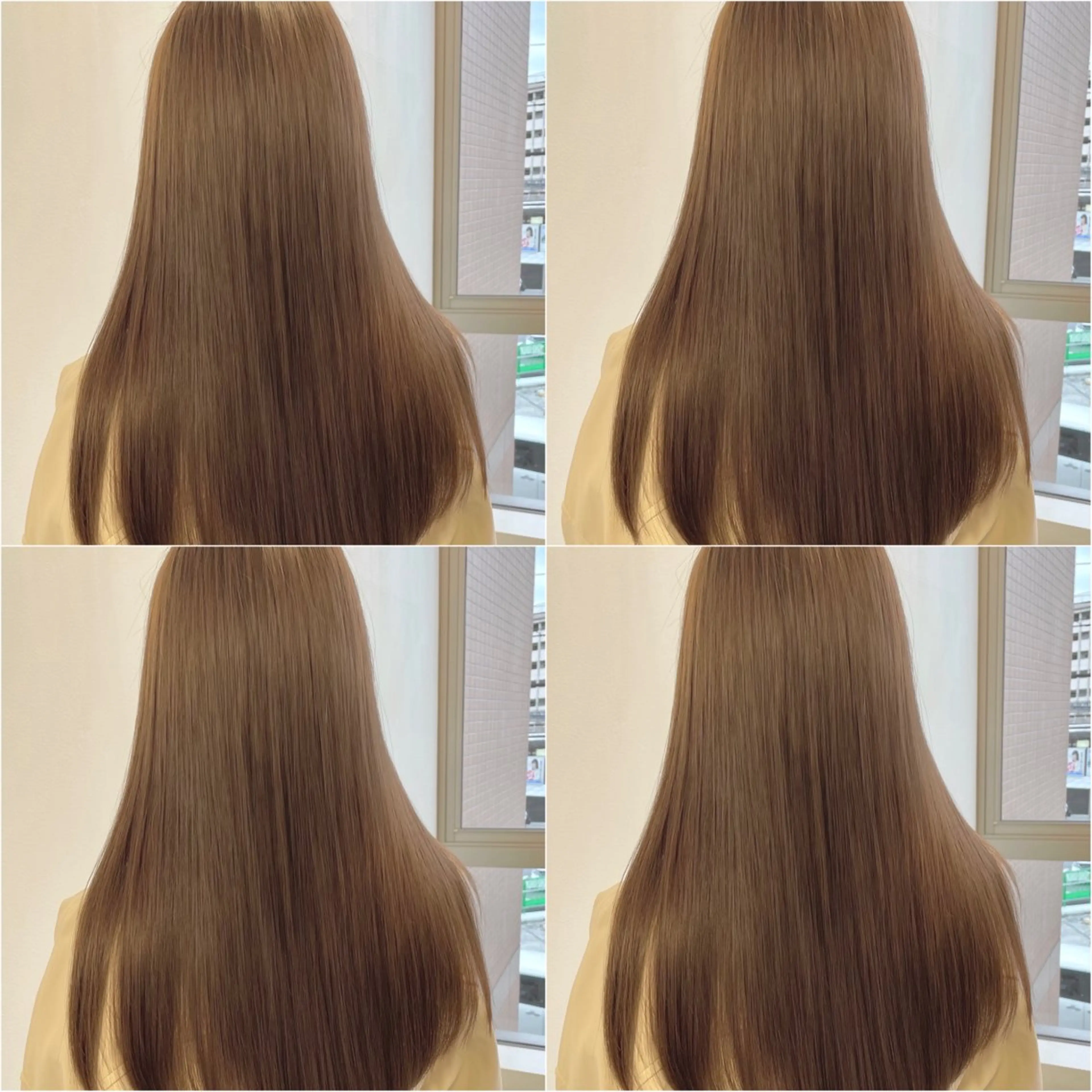 ロング カラー パーマ 縮毛矯正 トリートメント 髪質改善/赤み消し ブリーチなし心斎橋のヘアスタイル