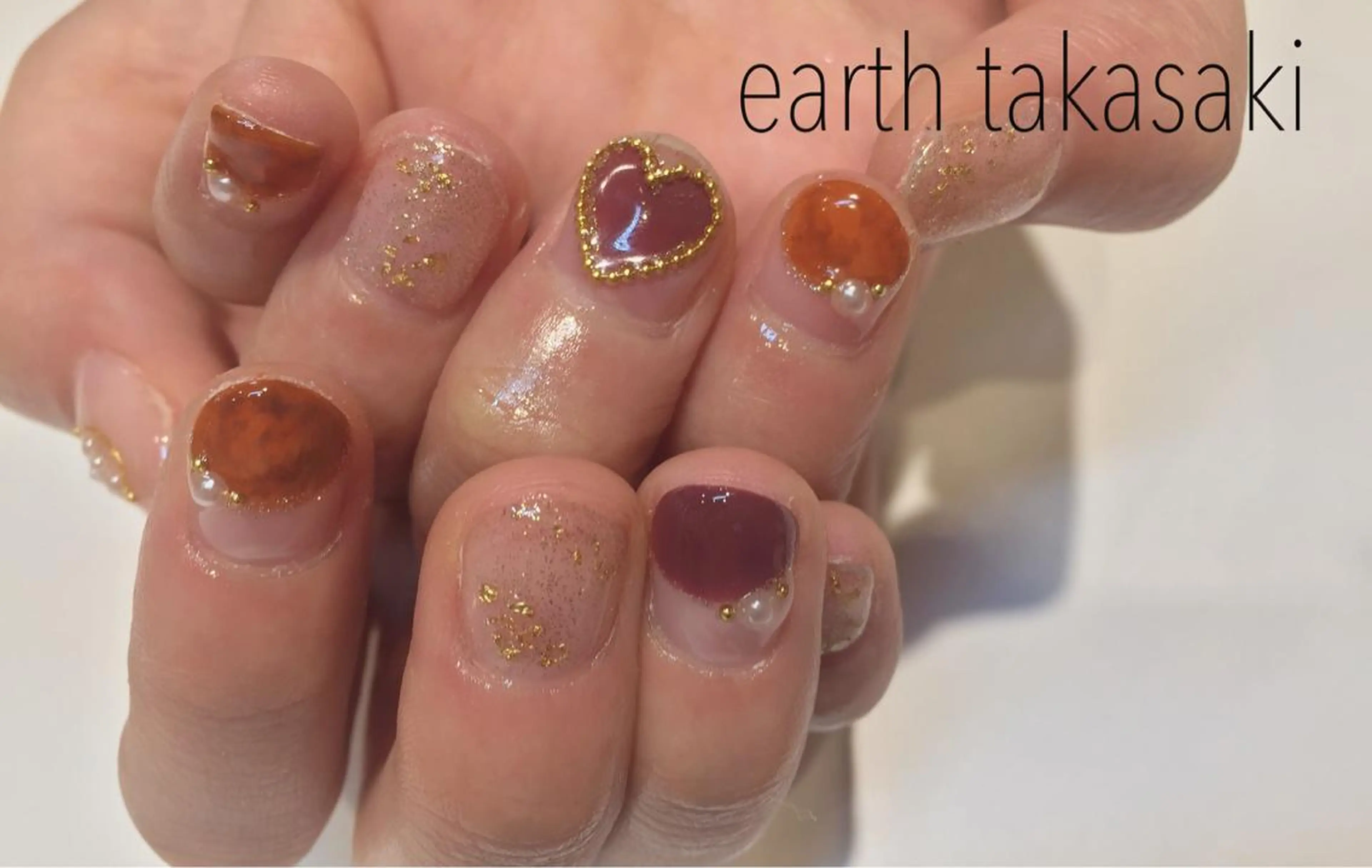 ネイル べっ甲ネイル EARTH nanaのネイルデザイン