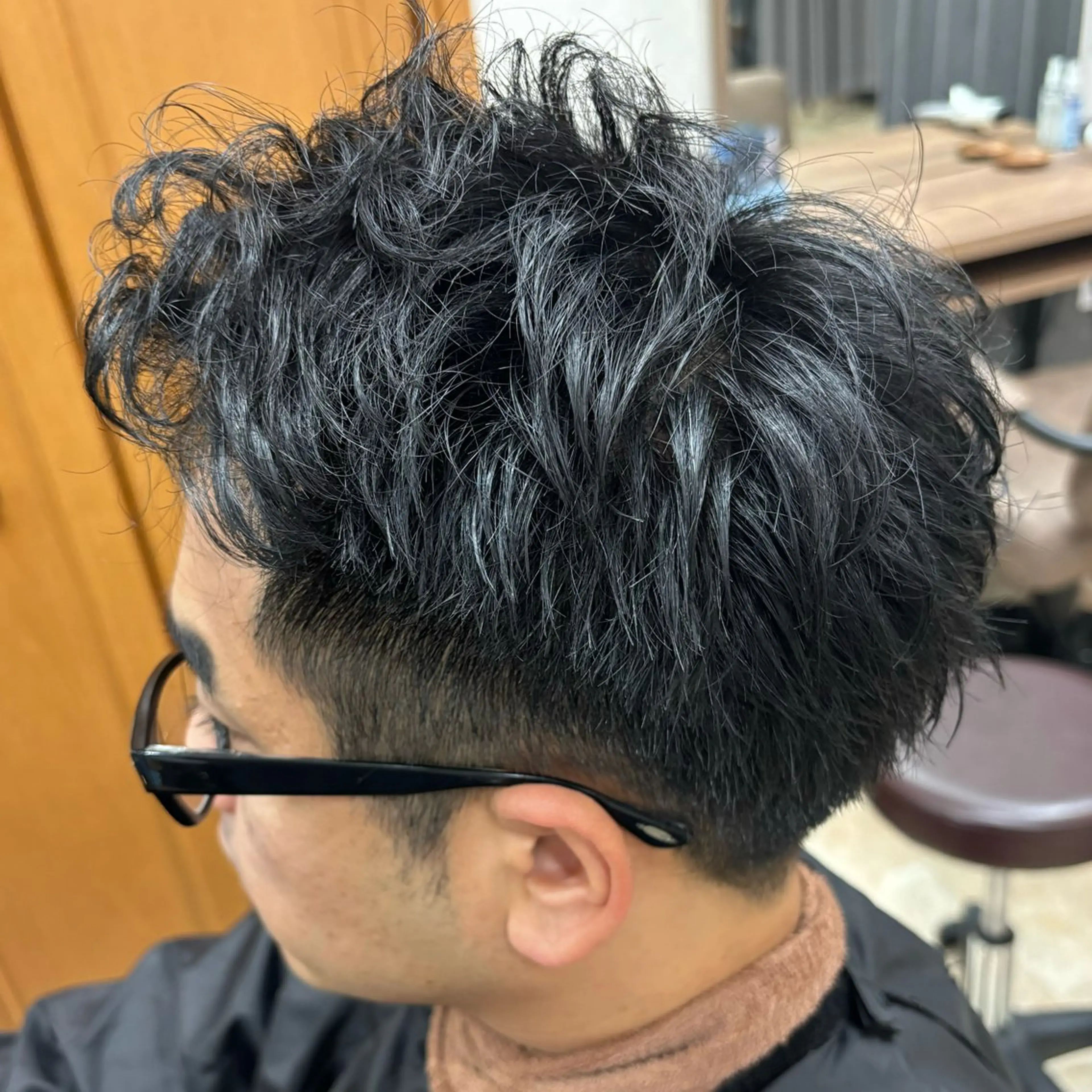 ショート メンズ メンズパーマ 刈り上げ カット 竹内 滉太のヘアスタイル