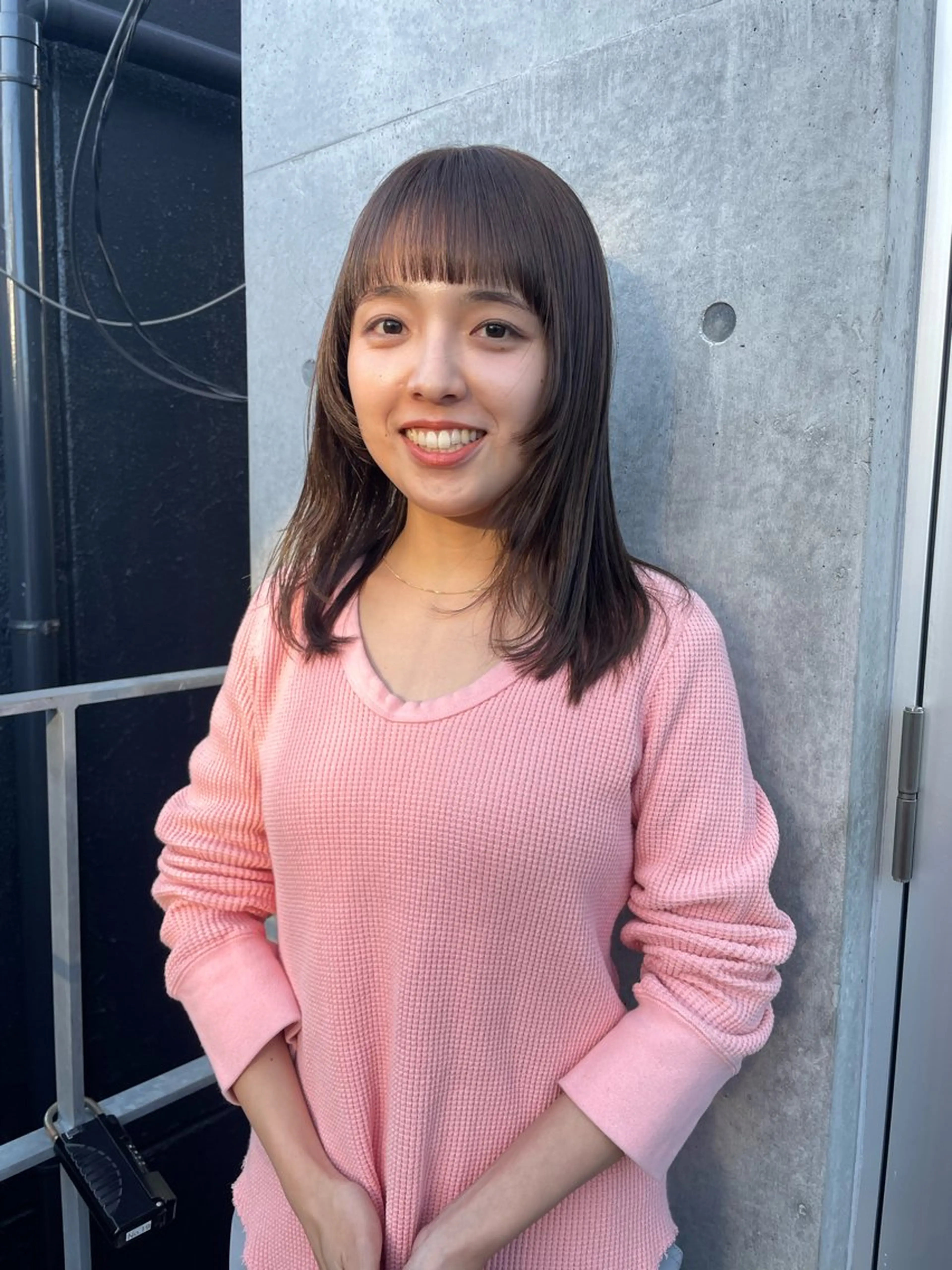 ミディアム カット ヘアカラー 佐伯 和佳のヘアスタイル