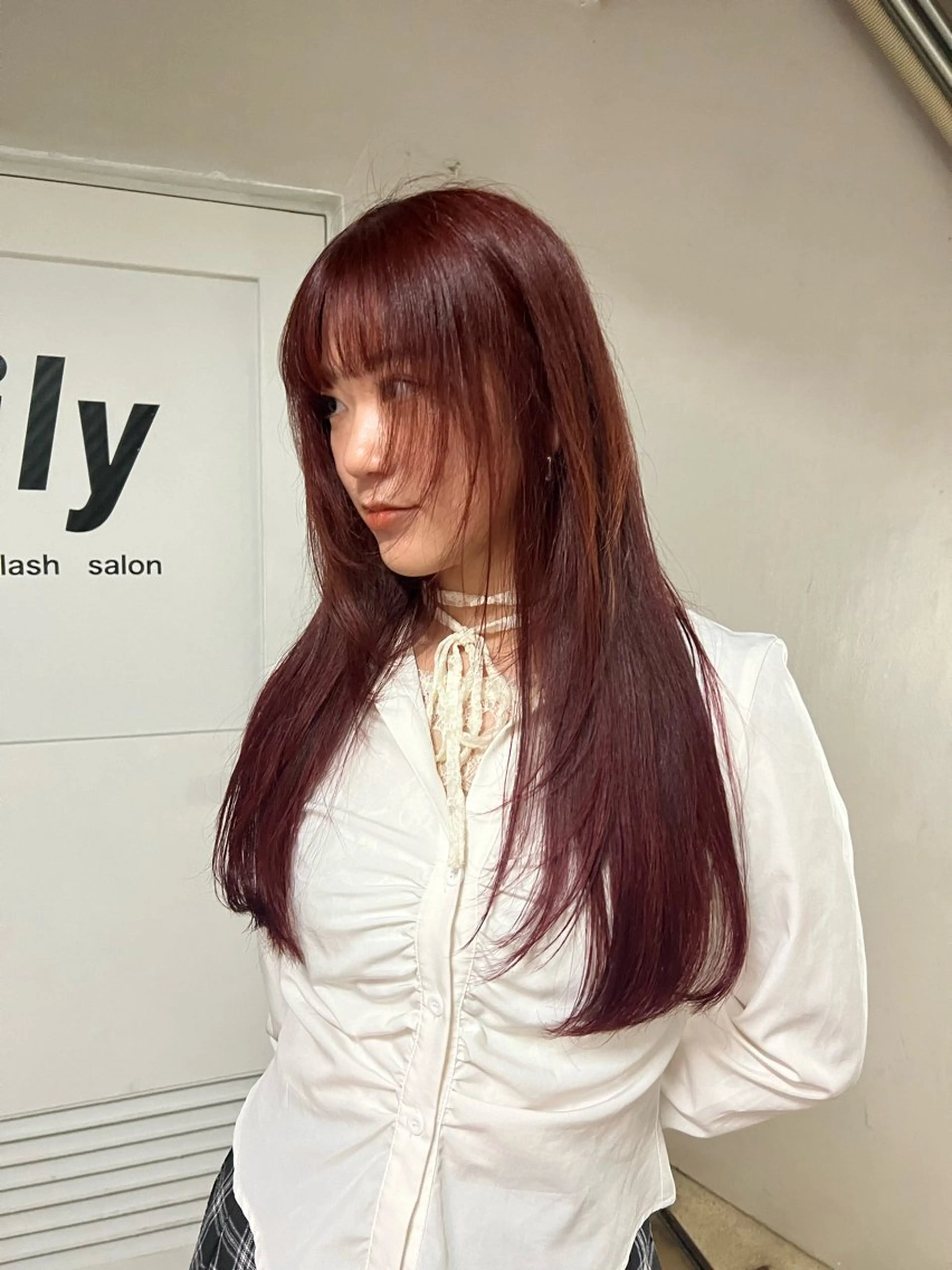 ロング ヘアアレンジ カット ヘアカラー トリートメント ハイトーンボブ美容師 /馬場 翼のヘアスタイル