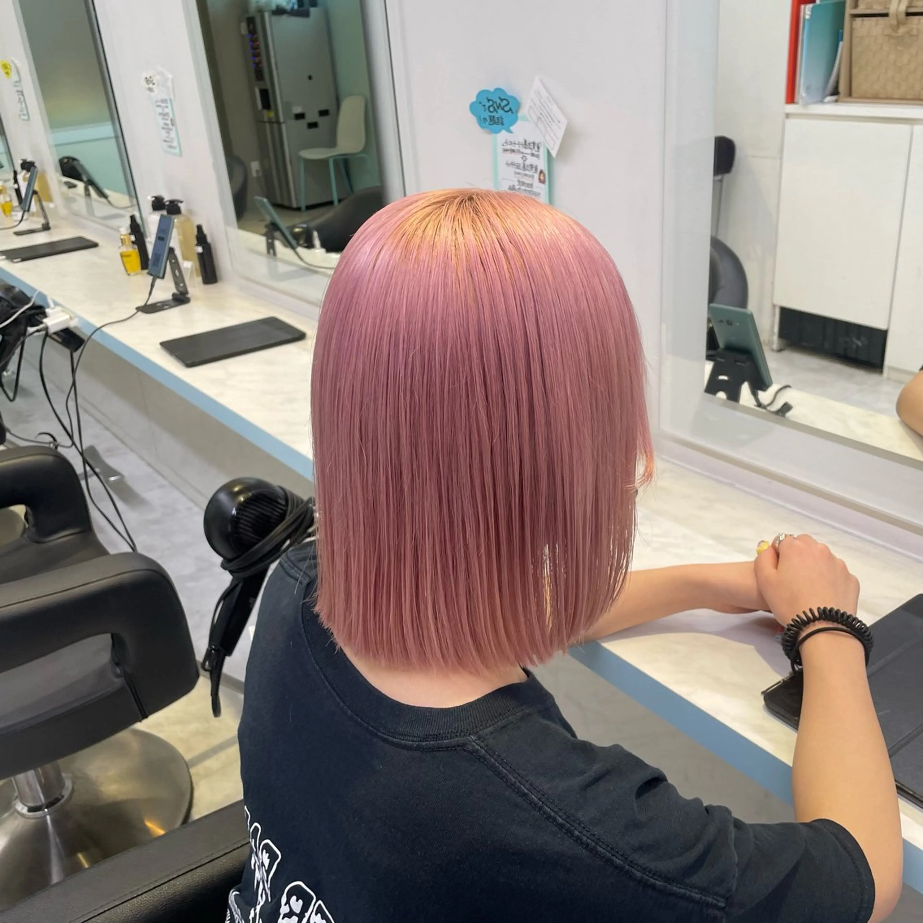 ミディアム カラー ヘアカラー トリートメント ヘッドスパ ヘアセット 暖色🩷透明感カラー ♡Maika♡のヘアスタイル
