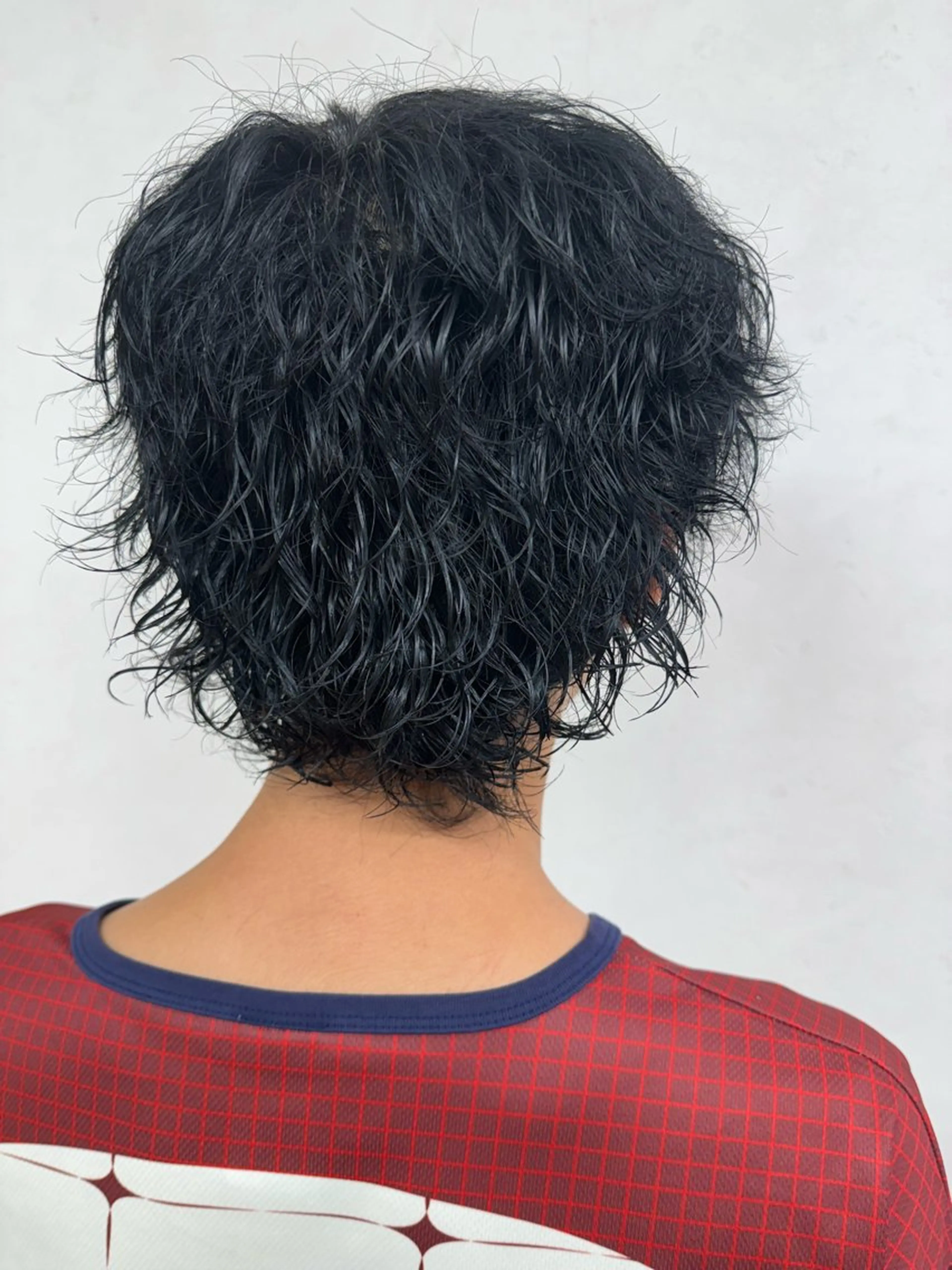 ミディアム パーマ メンズ カット パーマ 吉田 眞のヘアスタイル