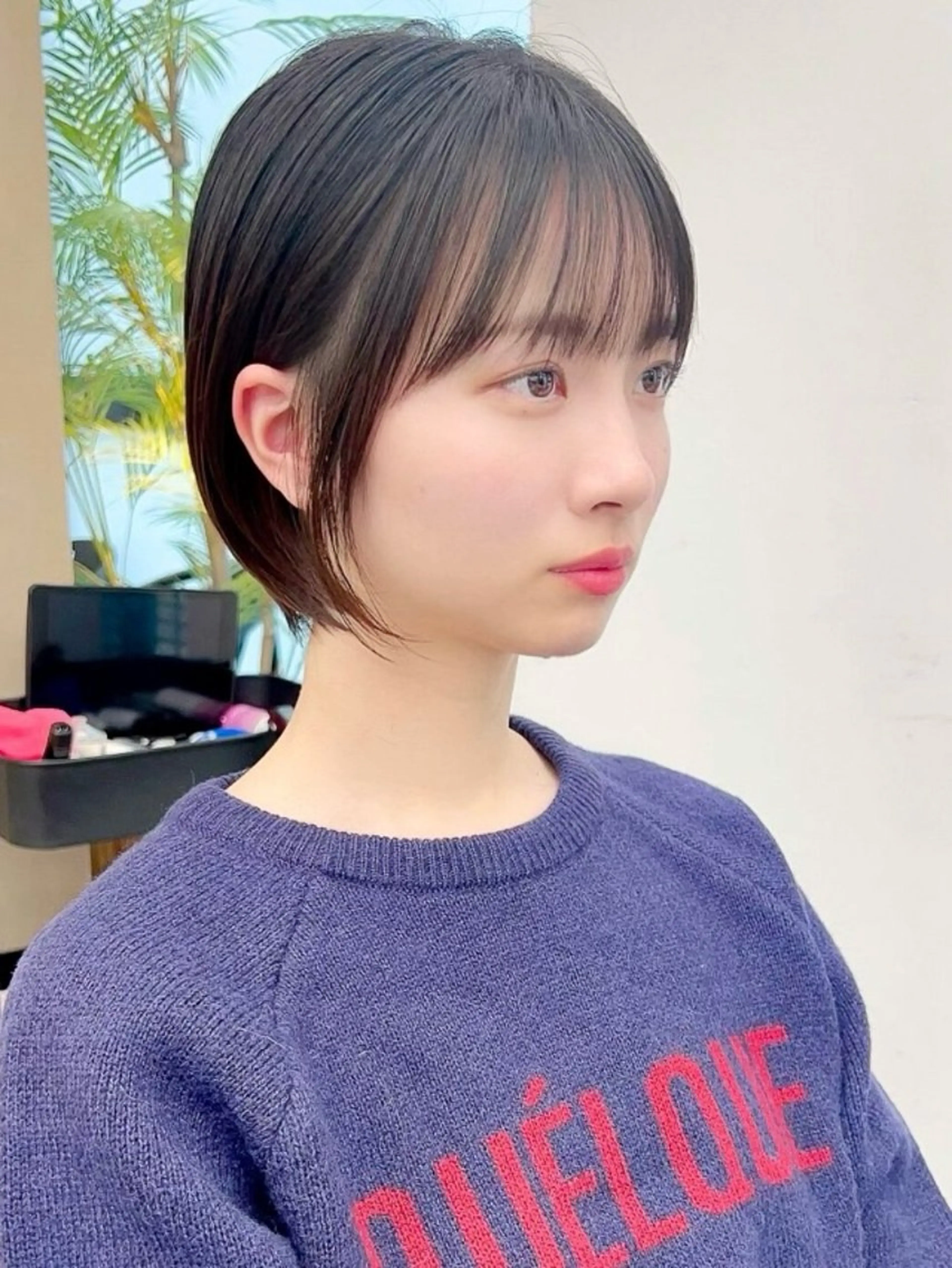 ショート カラー 顔周りカット ショートヘア 小顔カット urara/似合わせ /ショート/ボブのヘアスタイル