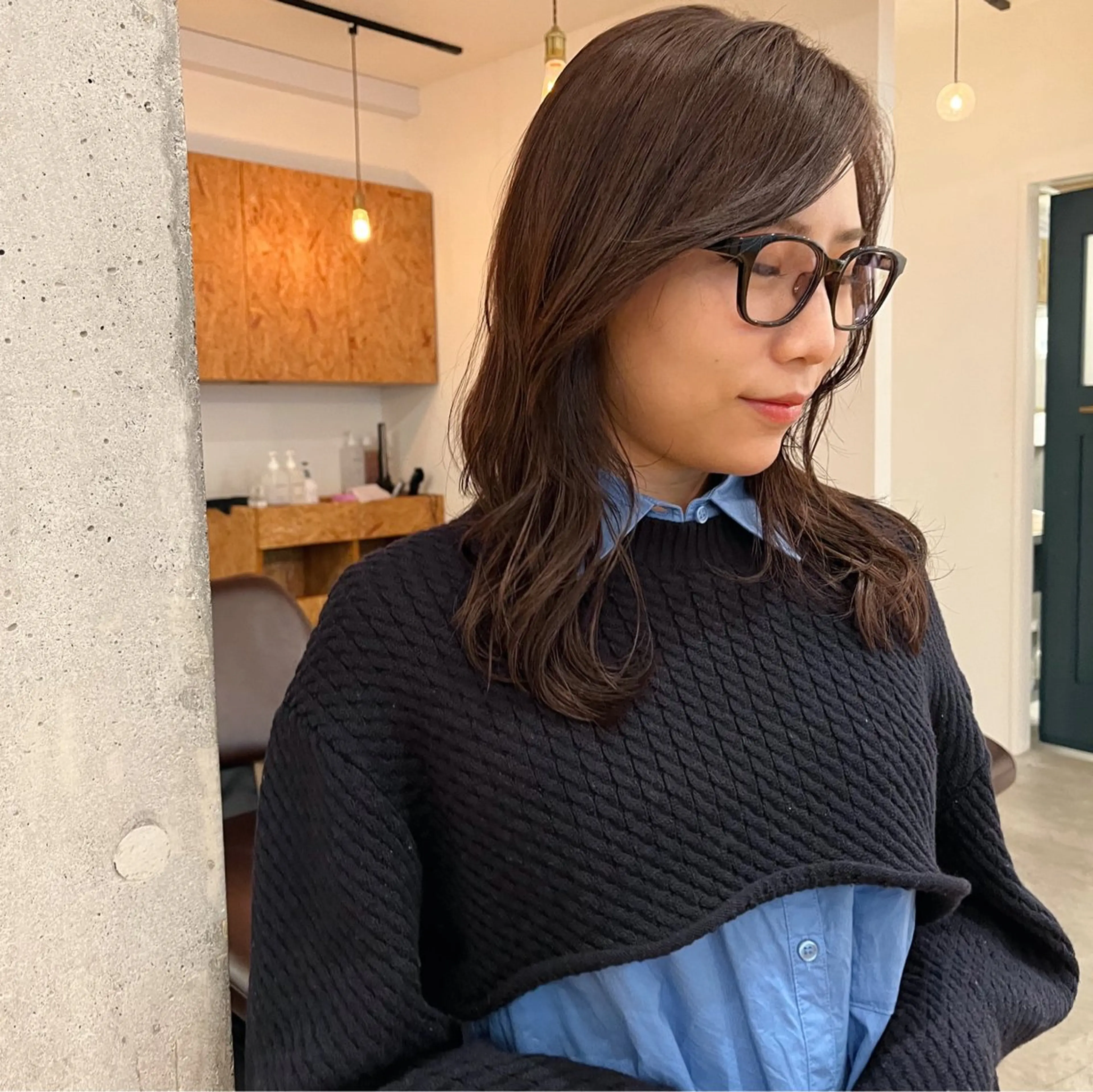 セミロング レイヤーカット 暖色/パーマ 🌼クニトウメイのヘアスタイル