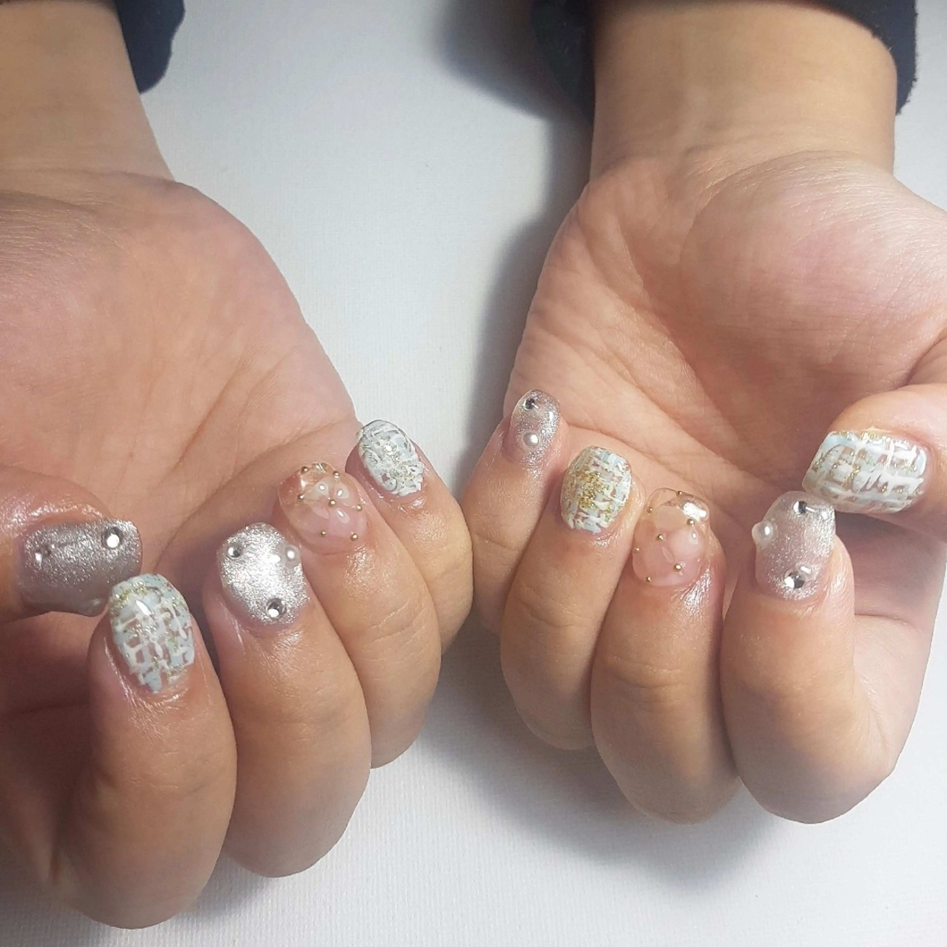 ネイル ジェルネイル 持ち込み ショートネイル 冬ネイル nanakonail /持込みデザイン専門のネイルデザイン