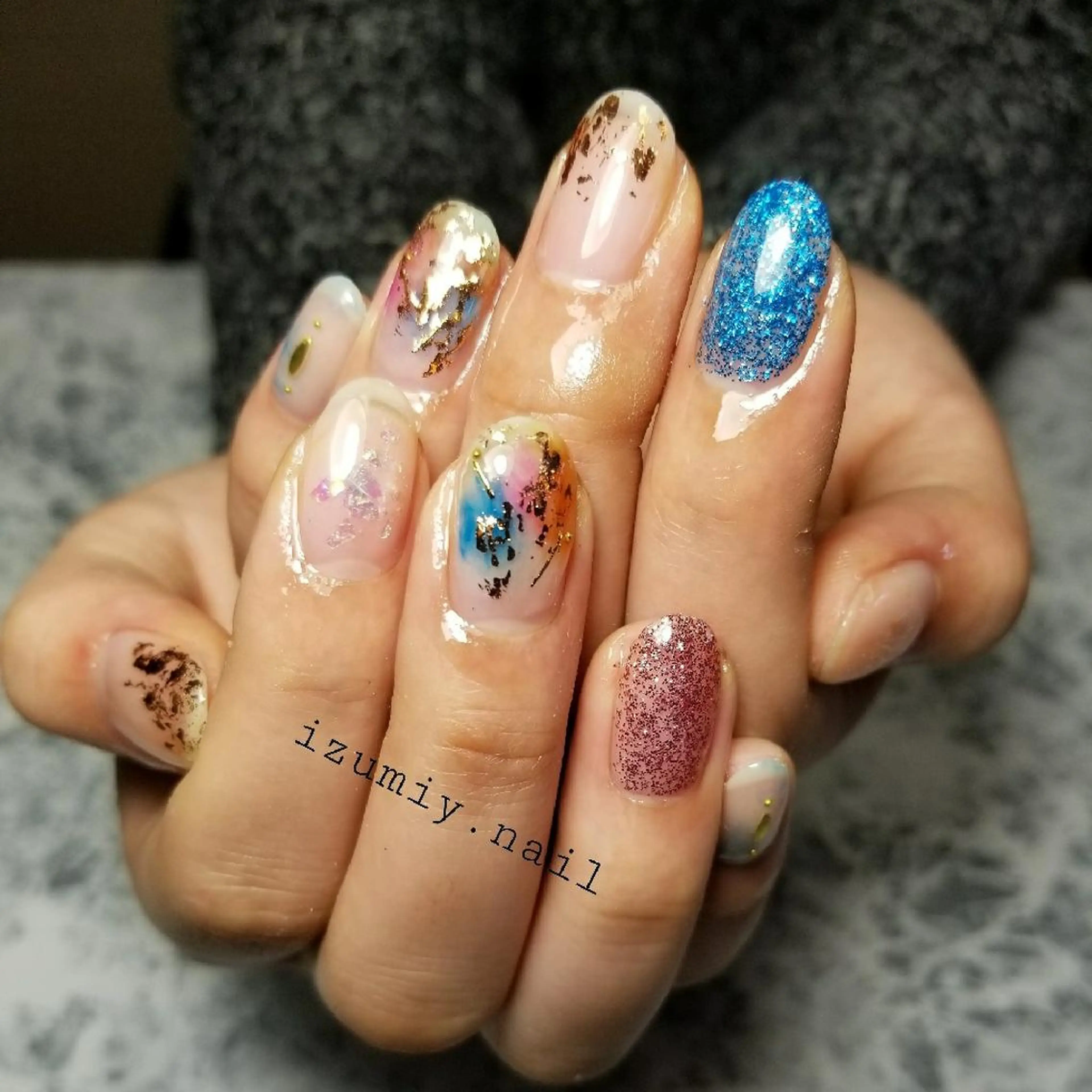 セミロング izumiynail いずみのネイルデザイン