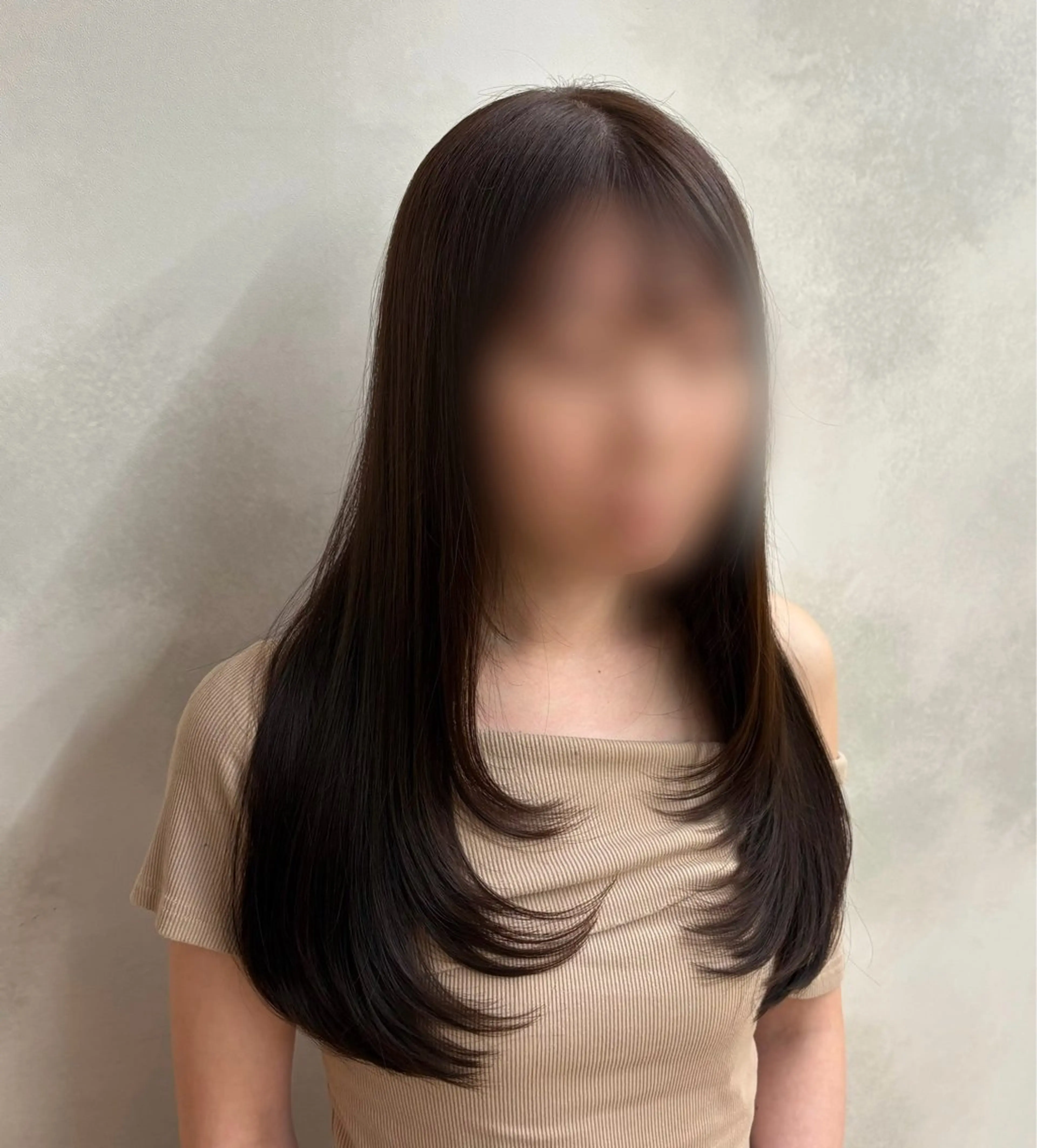 セミロング カット ヘアカラー トリートメント 白髪ぼかし　似合わせ 黒須　雄哉のヘアスタイル
