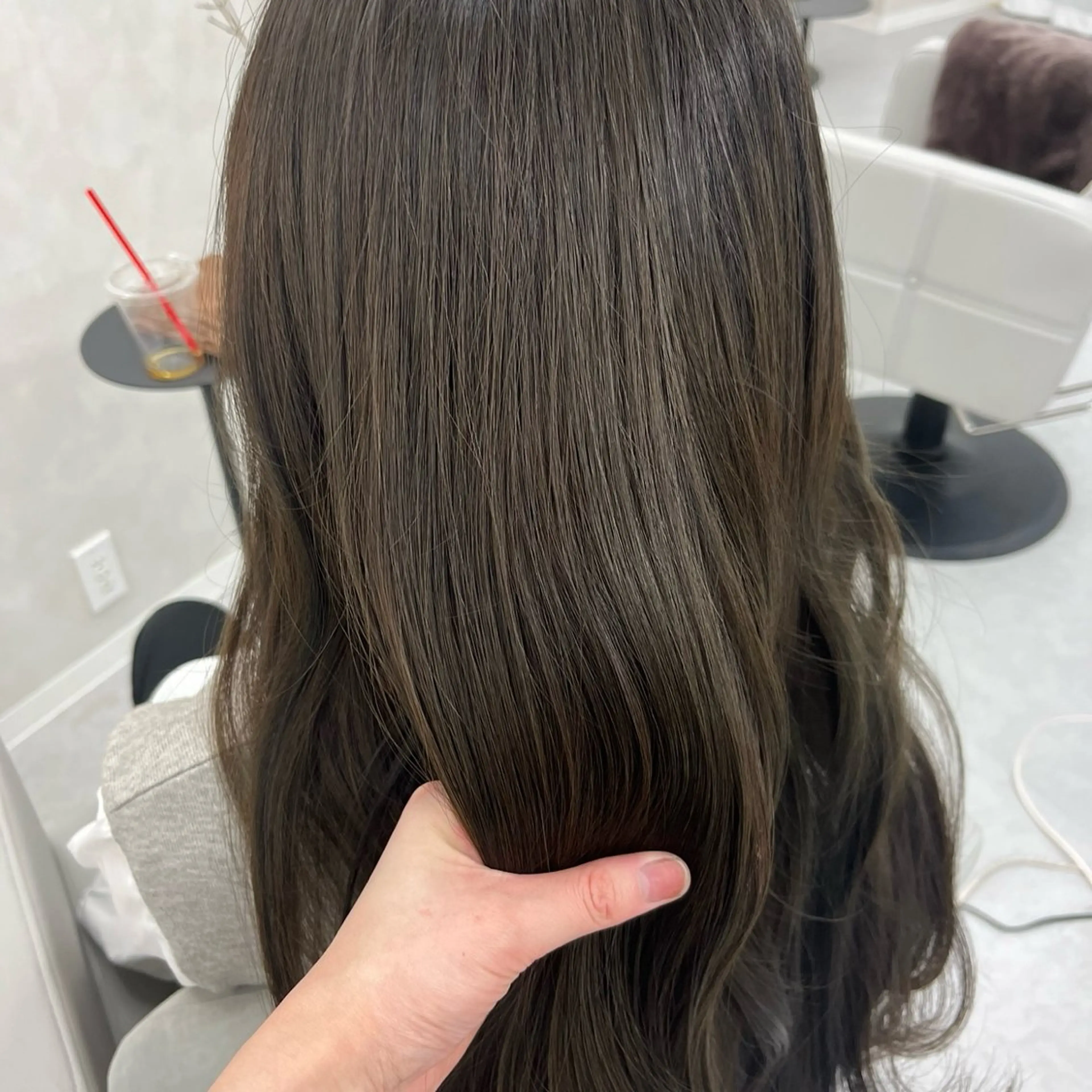 ロング カラー オレンジ カット ヘアカラー トリートメント 広島韓国ヘア♡ たかみのヘアスタイル