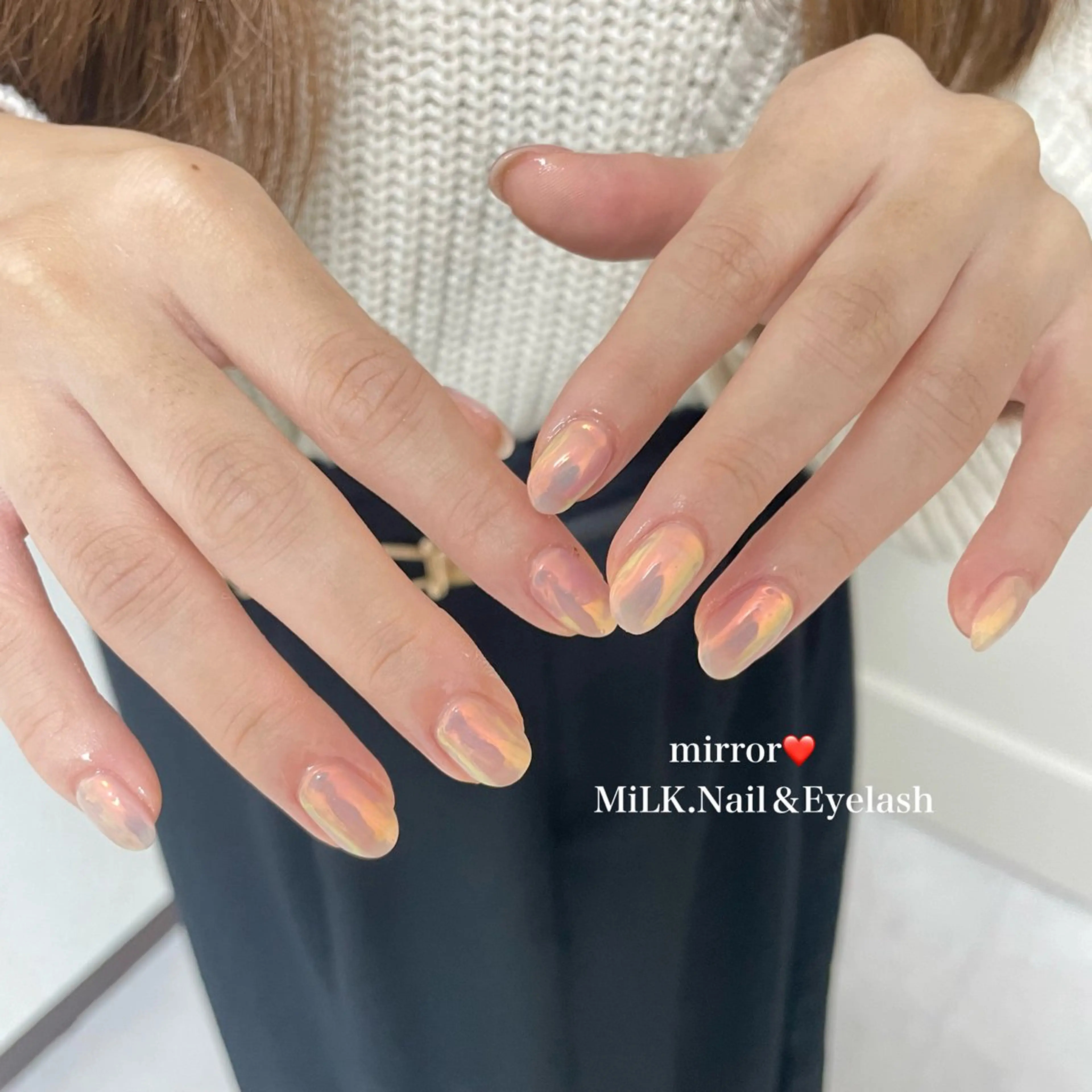 ネイル ミラーネイル ハンドネイル MiLK.   Nail&Eyelash所属・MiLK. wakaのマツエク・マツパデザイン