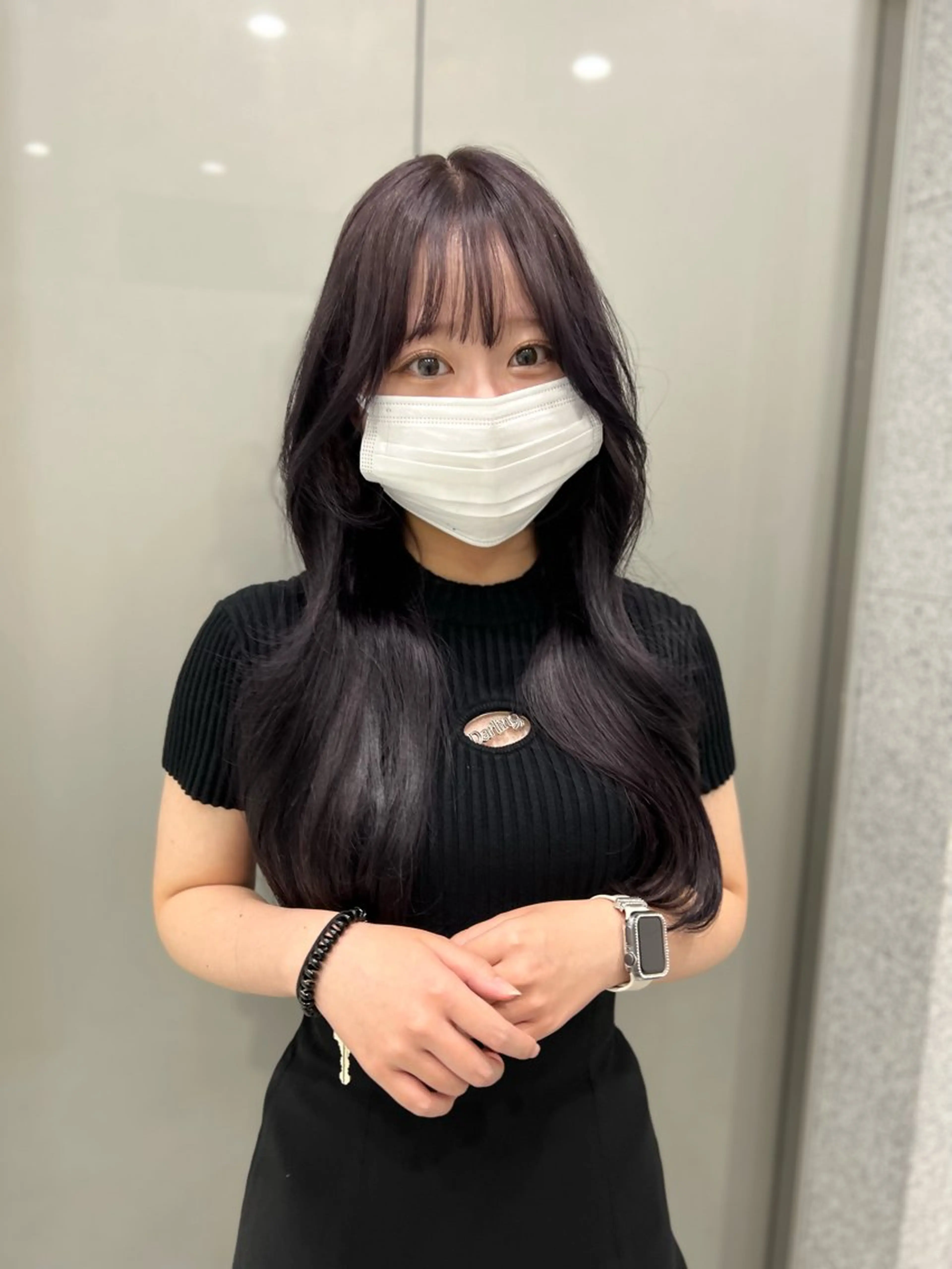 ロング カット ヘアカラー トリートメント ヘアセット ハイトーン/ケア ブリーチ/sEnAのヘアスタイル