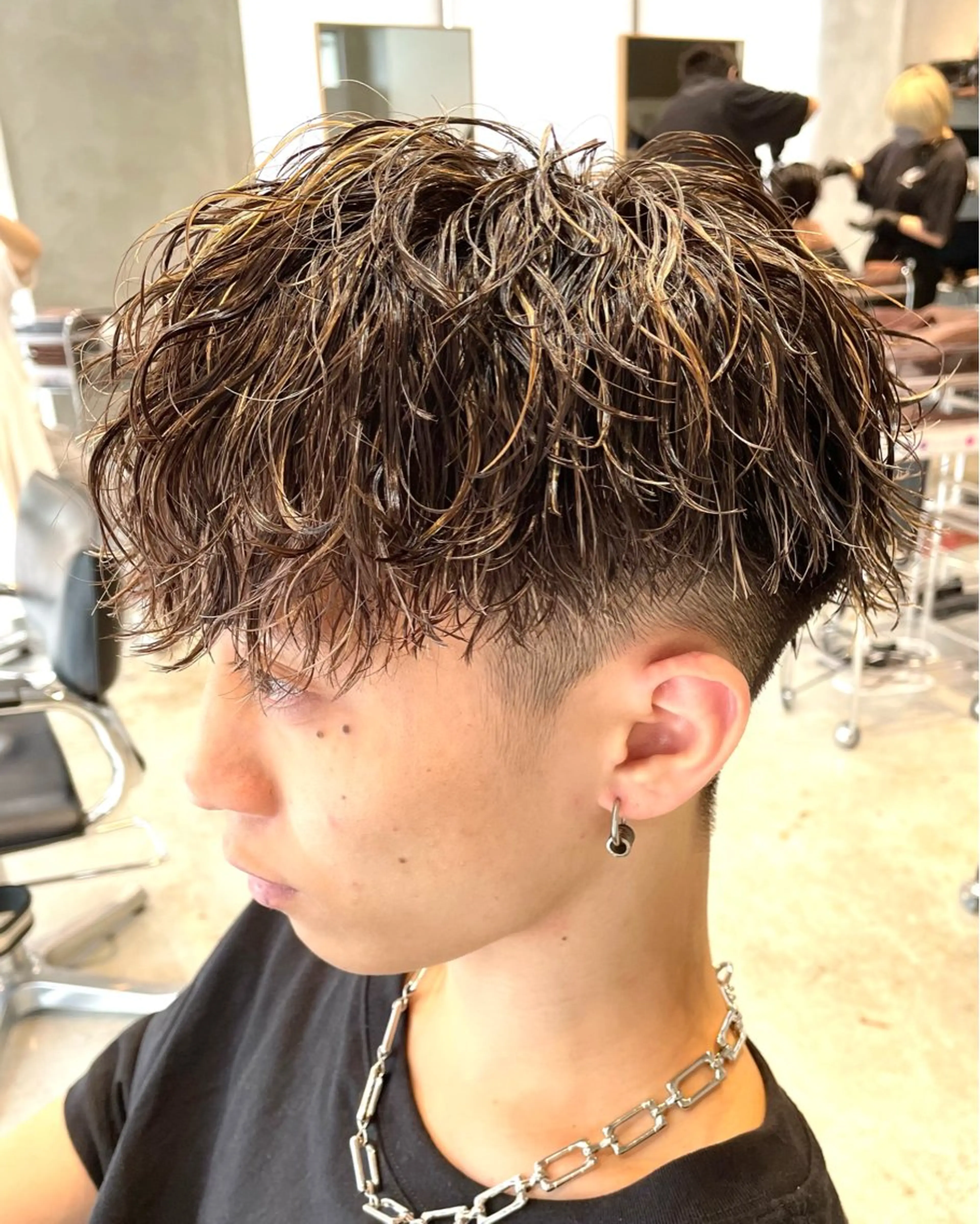 ショート カラー パーマ メンズ 楽斗/メンズパーマ /シャドウパーマのヘアスタイル