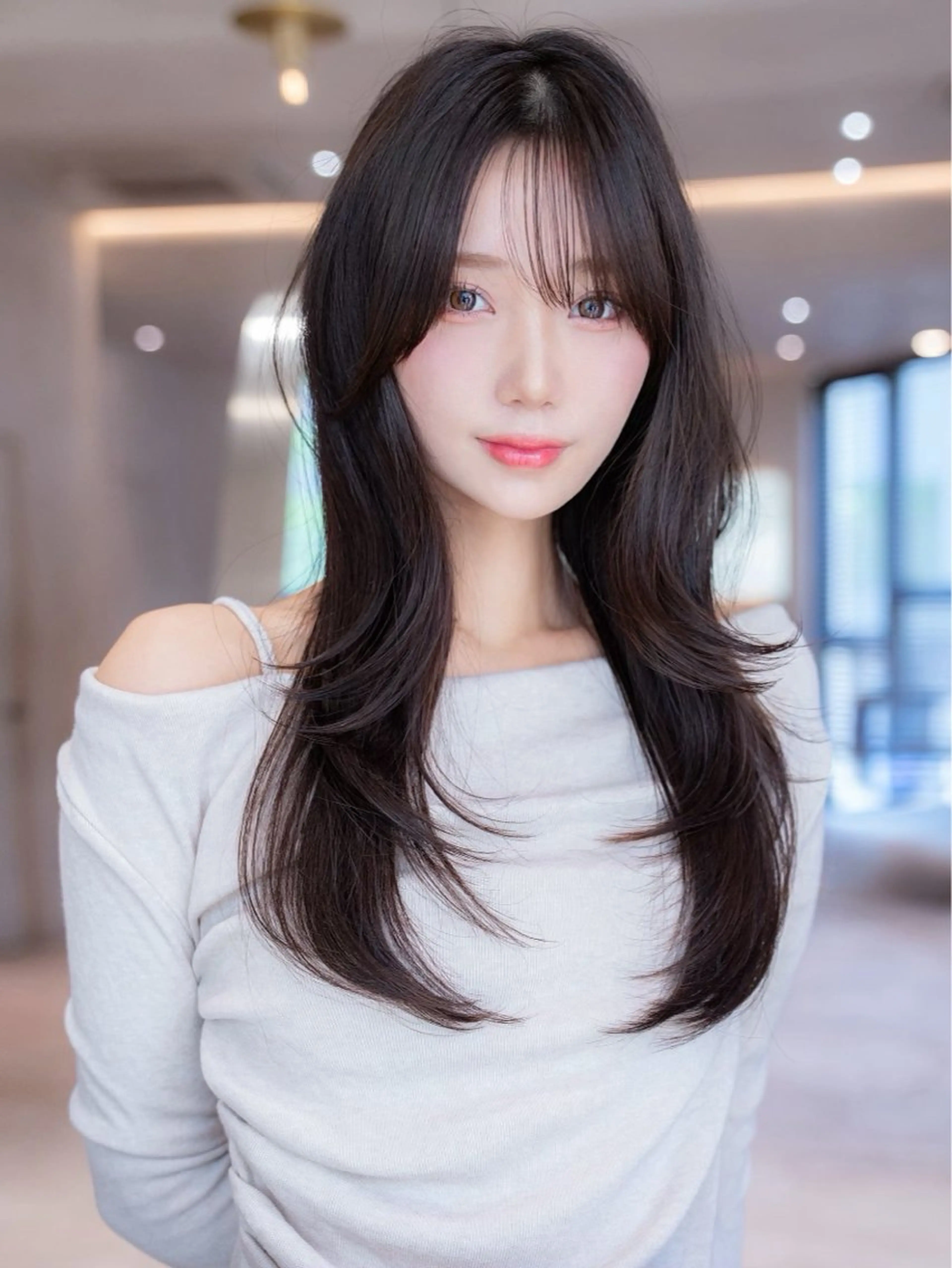 ロング カラー ブラウンカラー ヘアカラー 韓国ヘア顔周りカット そーた/渋谷駅のヘアスタイル