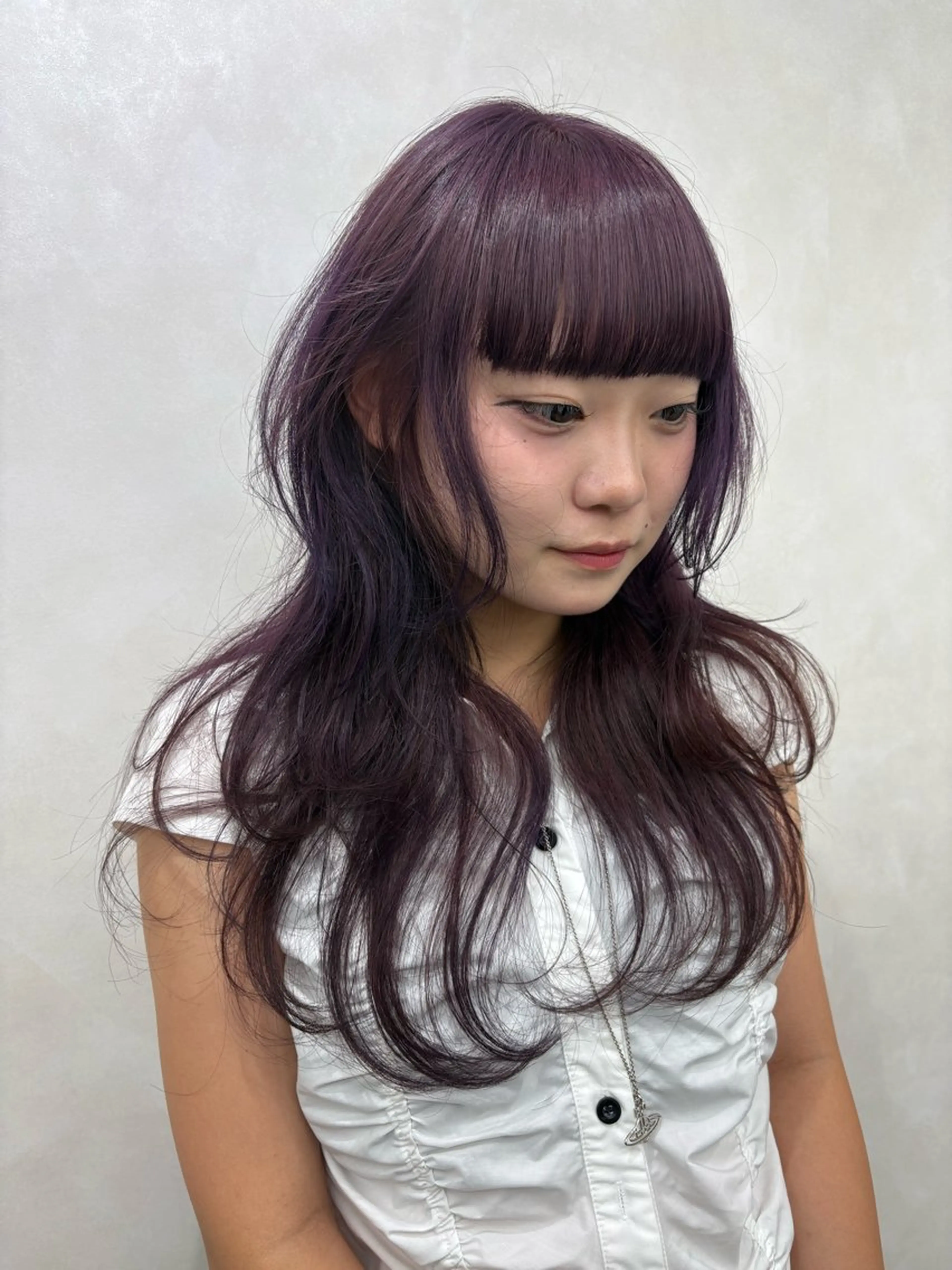 セミロング AIRI🦋 韓国ヘアのヘアスタイル