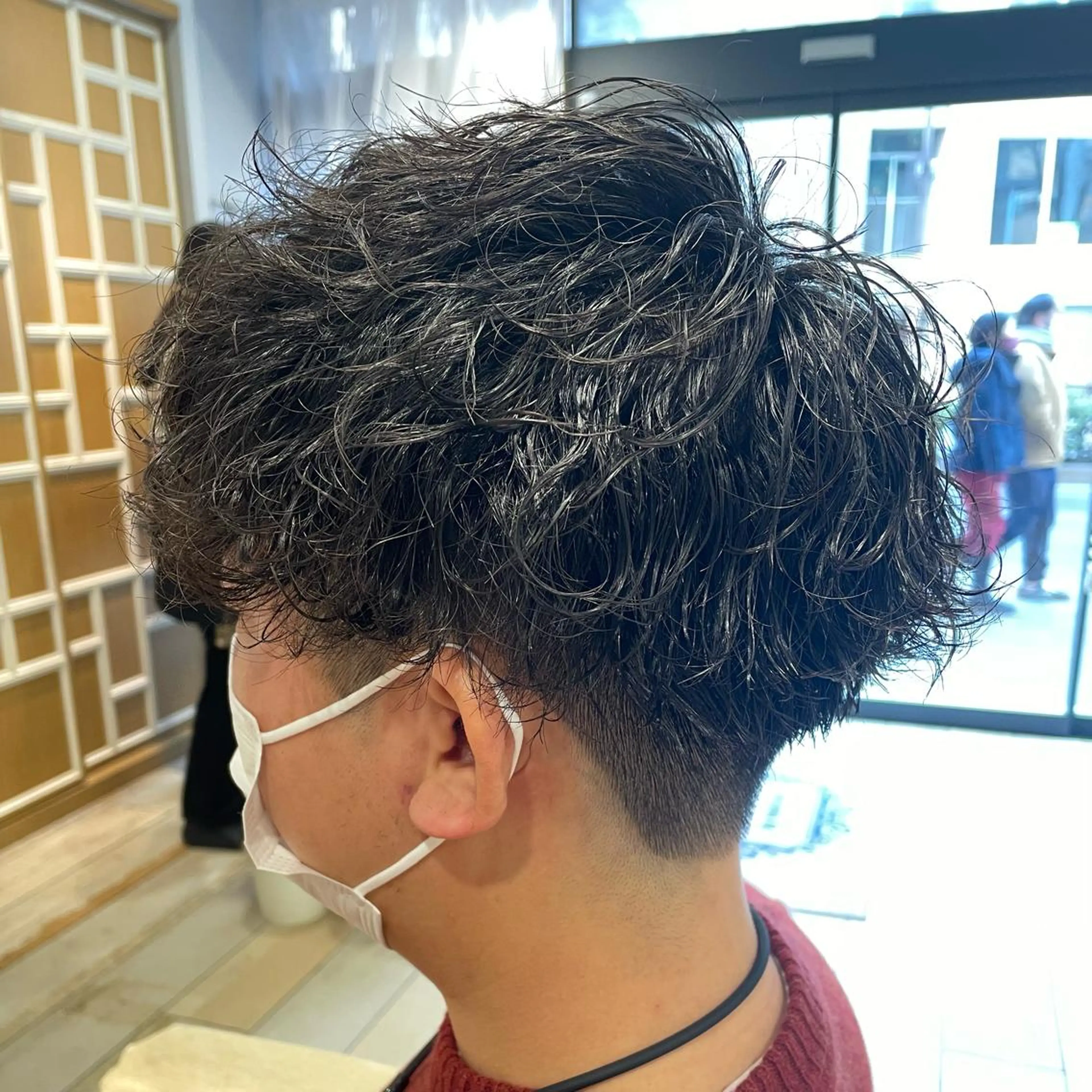 ショート パーマ メンズ 波巻きパーマ カット パーマ すげ さやかのヘアスタイル