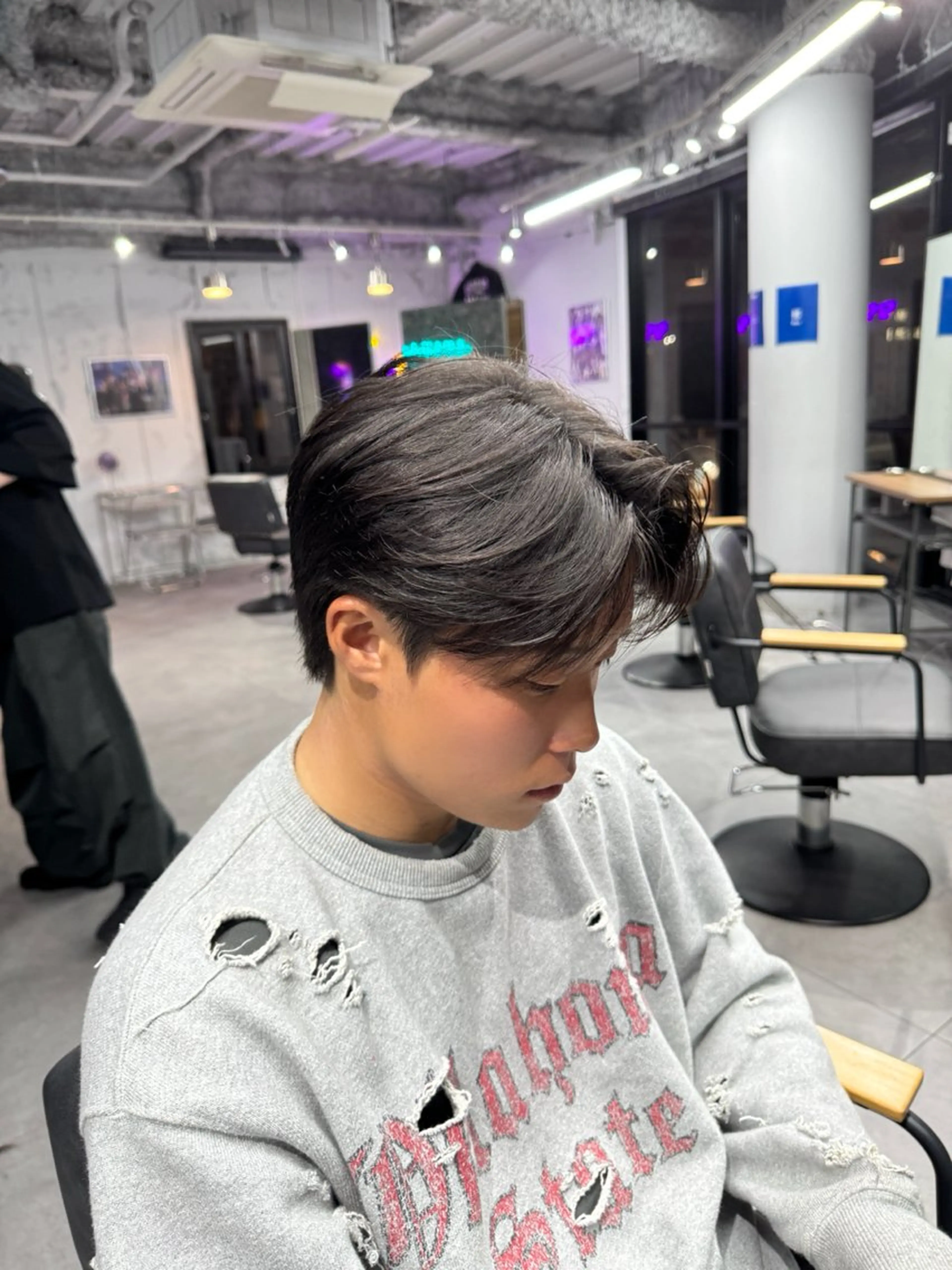 メンズ センターパート メンズ韓国風 刈り上げ 韓国特化 なおきのヘアスタイル