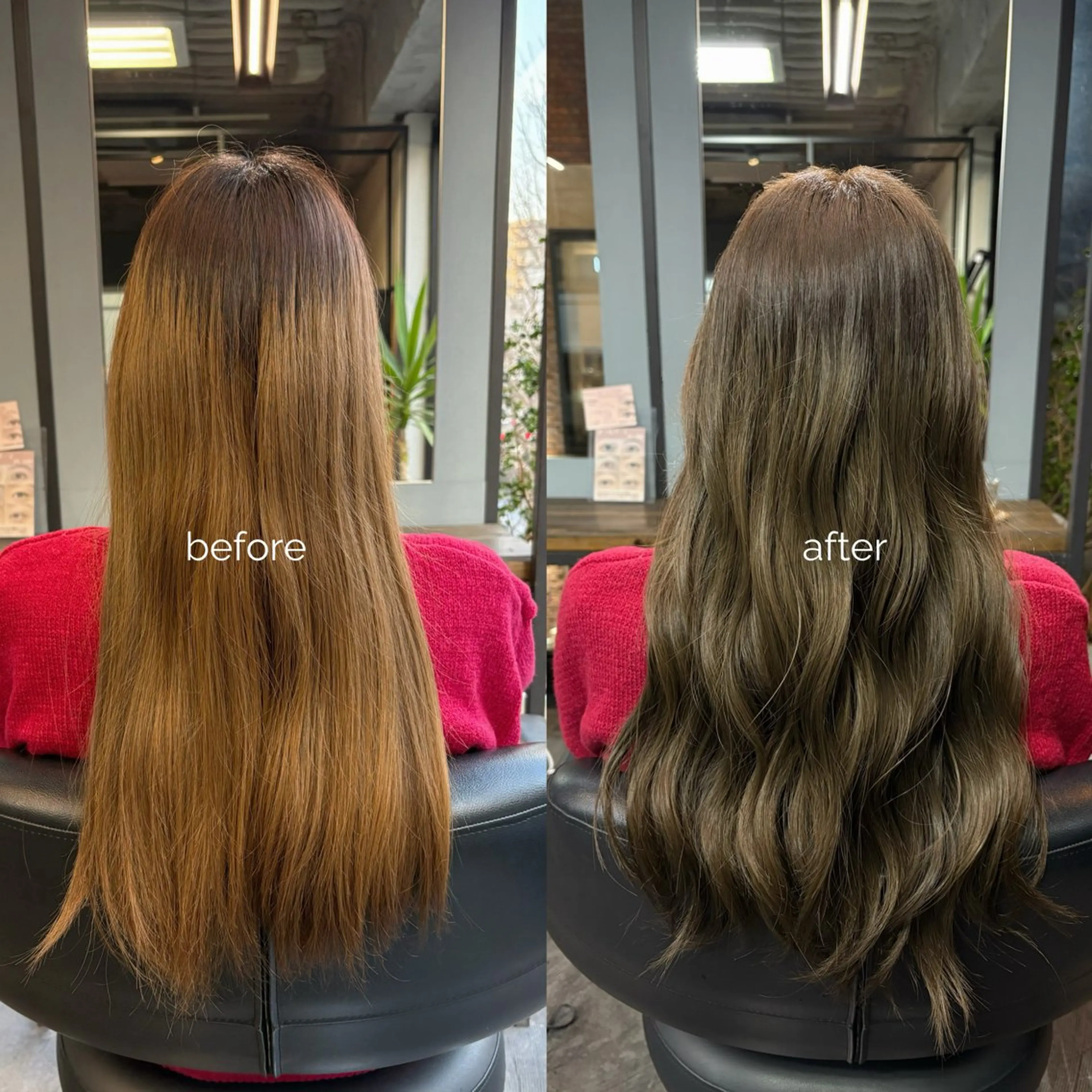 ロング カラー ブリーチ ダブルカラー ブリーチなしカラー オリーブカラー ヘアカラー ユイカ🐮暖色カラー / 再現スタイルのヘアスタイル