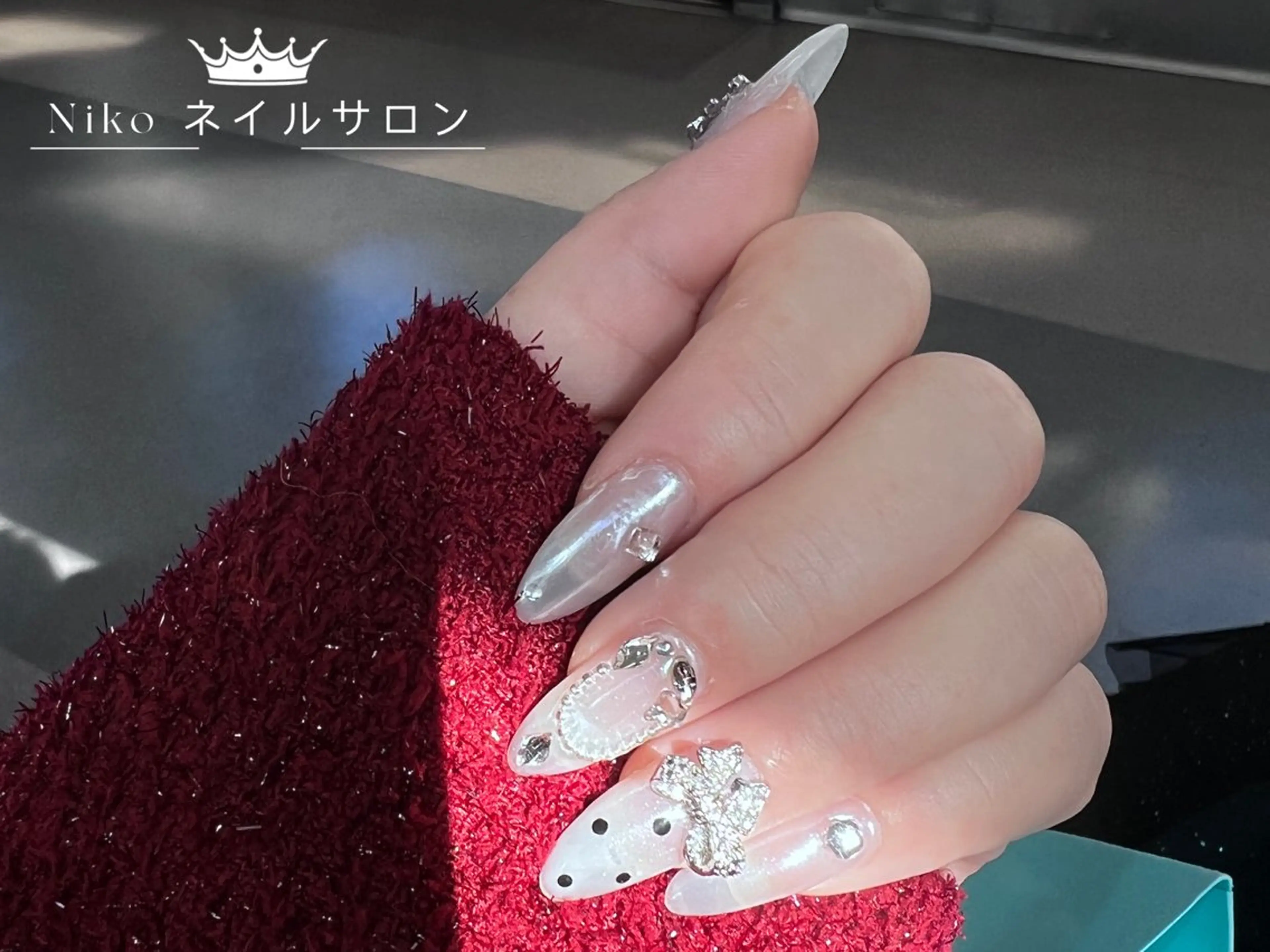 ネイル 長さ出し フットネイル フレンチネイル ジェルネイル 韓国ネイル Niko nailサロンのネイルデザイン