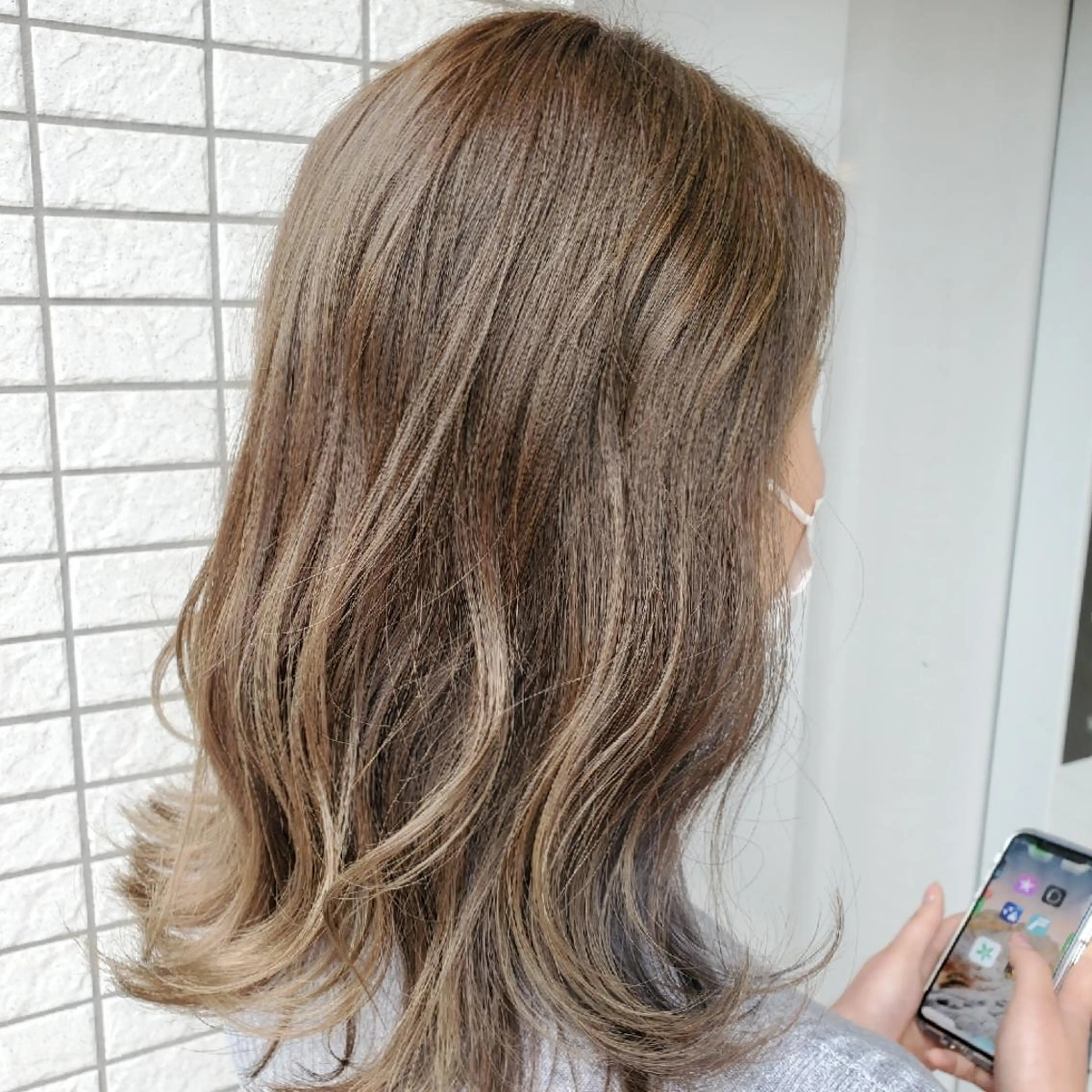 ミディアム カラー アッシュ 透明感カラー 堀 凌紀のヘアスタイル