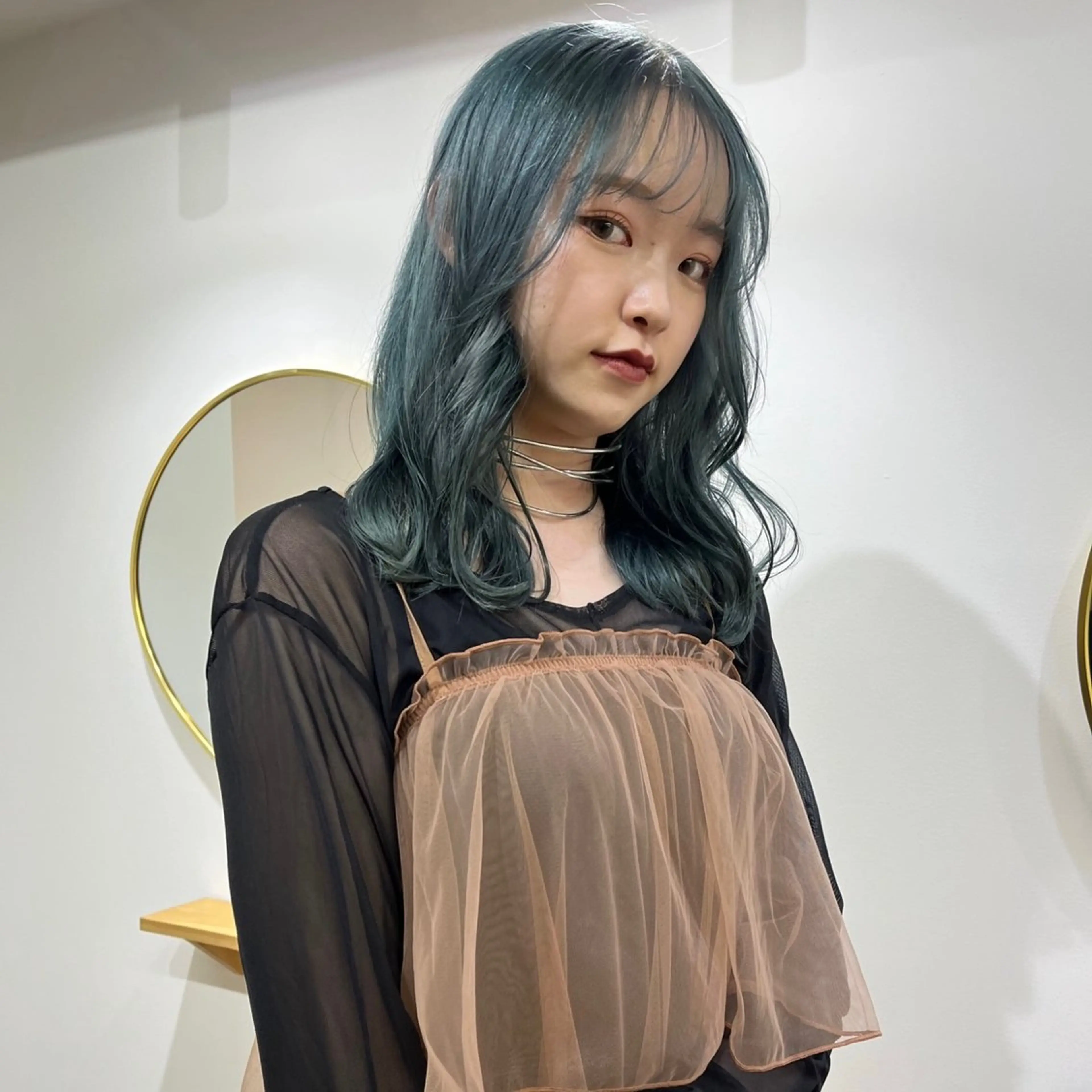 ミディアム カラー ハイトーン/心斎橋/ honomiのヘアスタイル