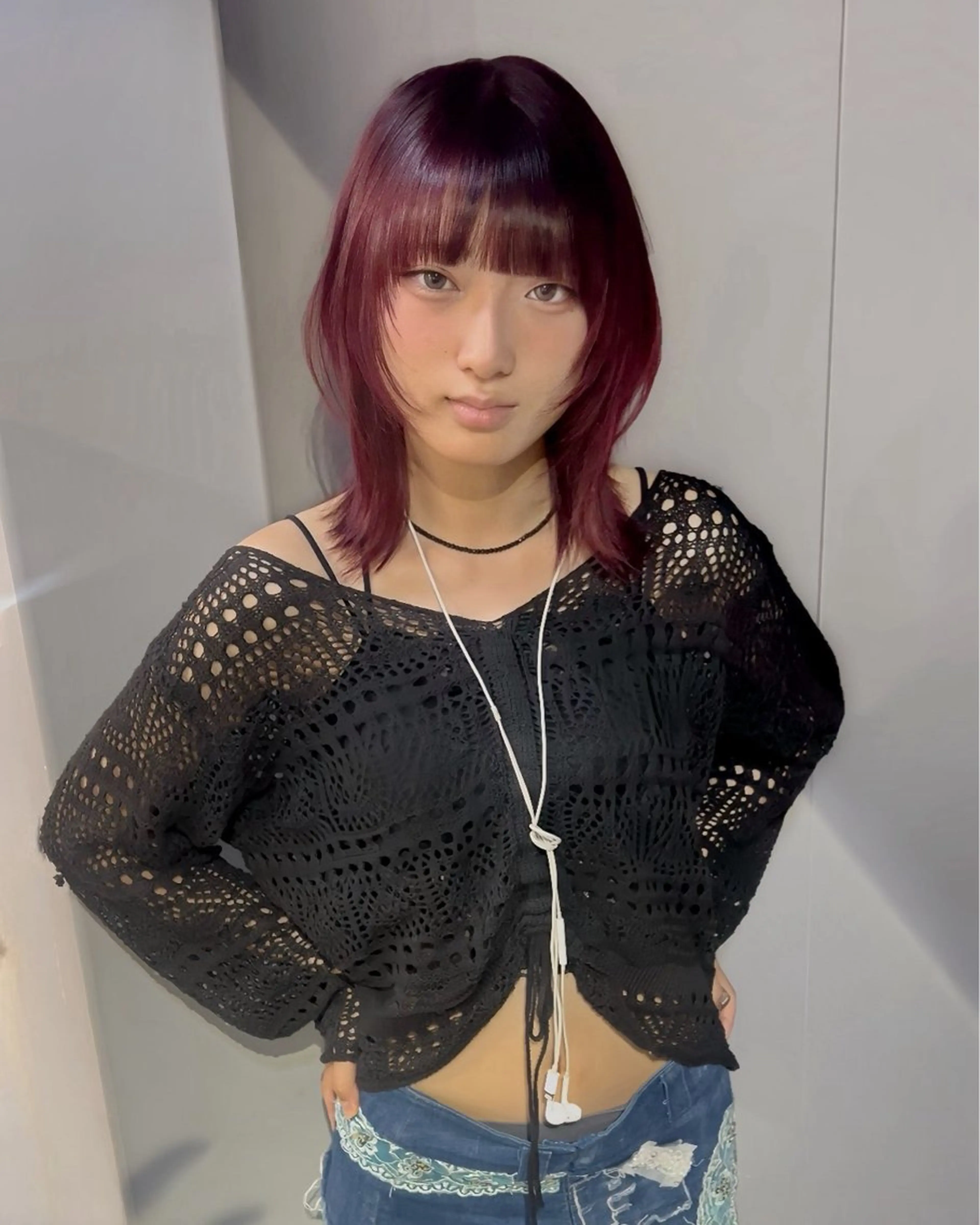 ミディアム カラー カット ヘアカラー トリートメント 🎀ブリーチカラー/ ボブ/Reina🎀のヘアスタイル