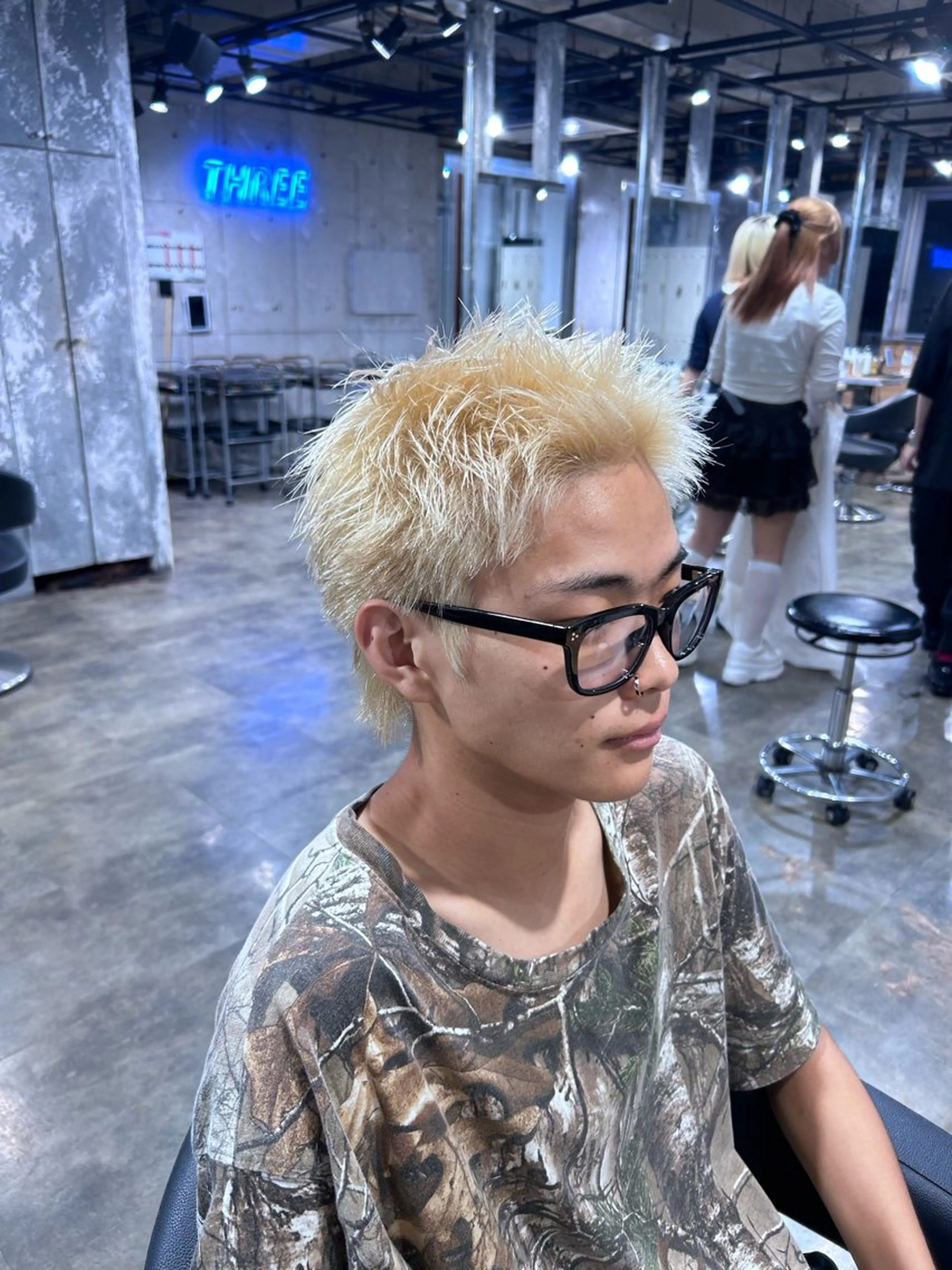 メンズ スパイキーショート カット ヘアカラー パーマ ヘッドスパ ヘアセット メンズ特化美容師 💠チナツのヘアスタイル