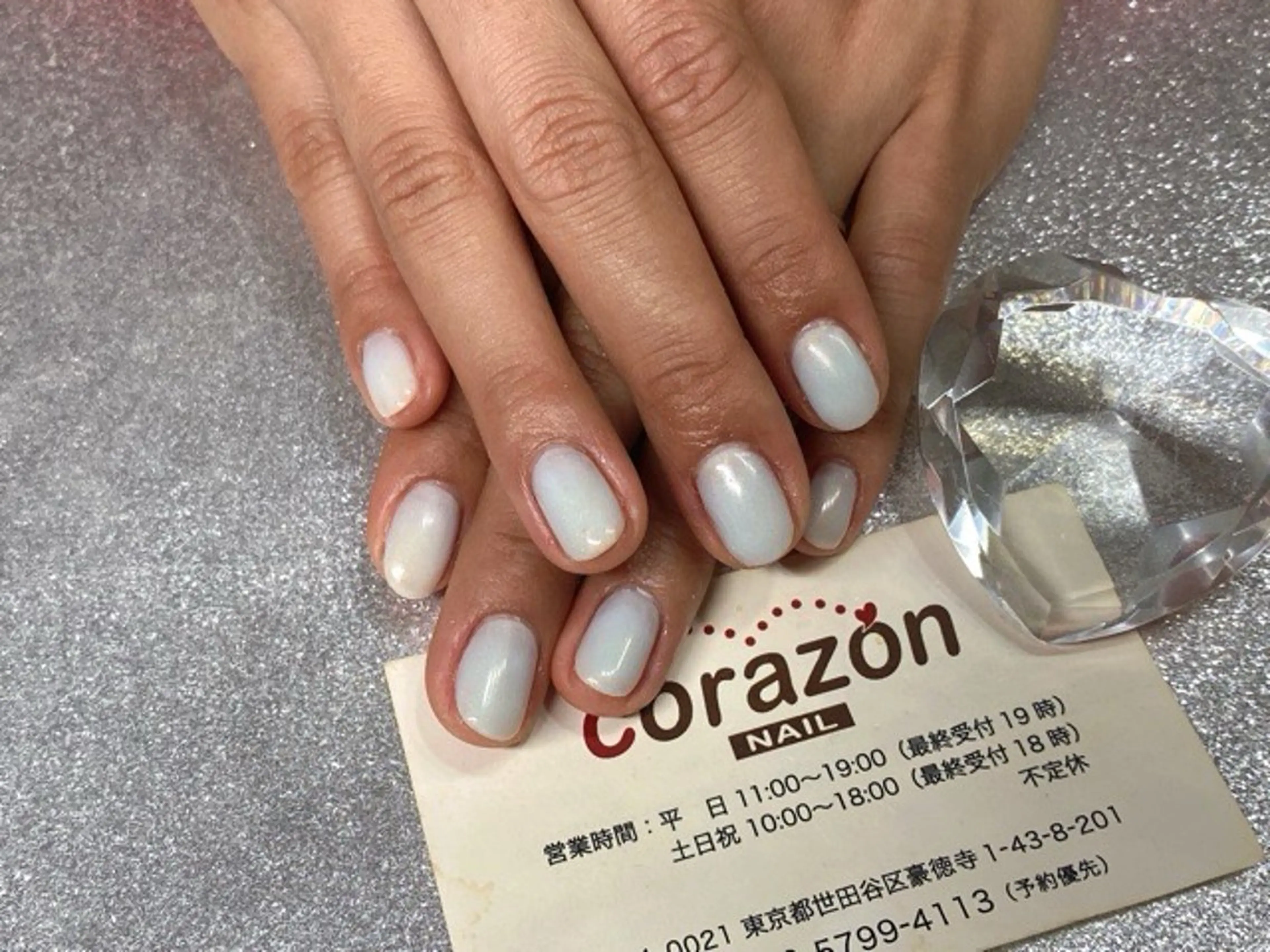 ネイル ジェルネイル 水色 ワンカラーネイル ハンドネイル corazon所属・ネイリスト aicoのネイルデザイン