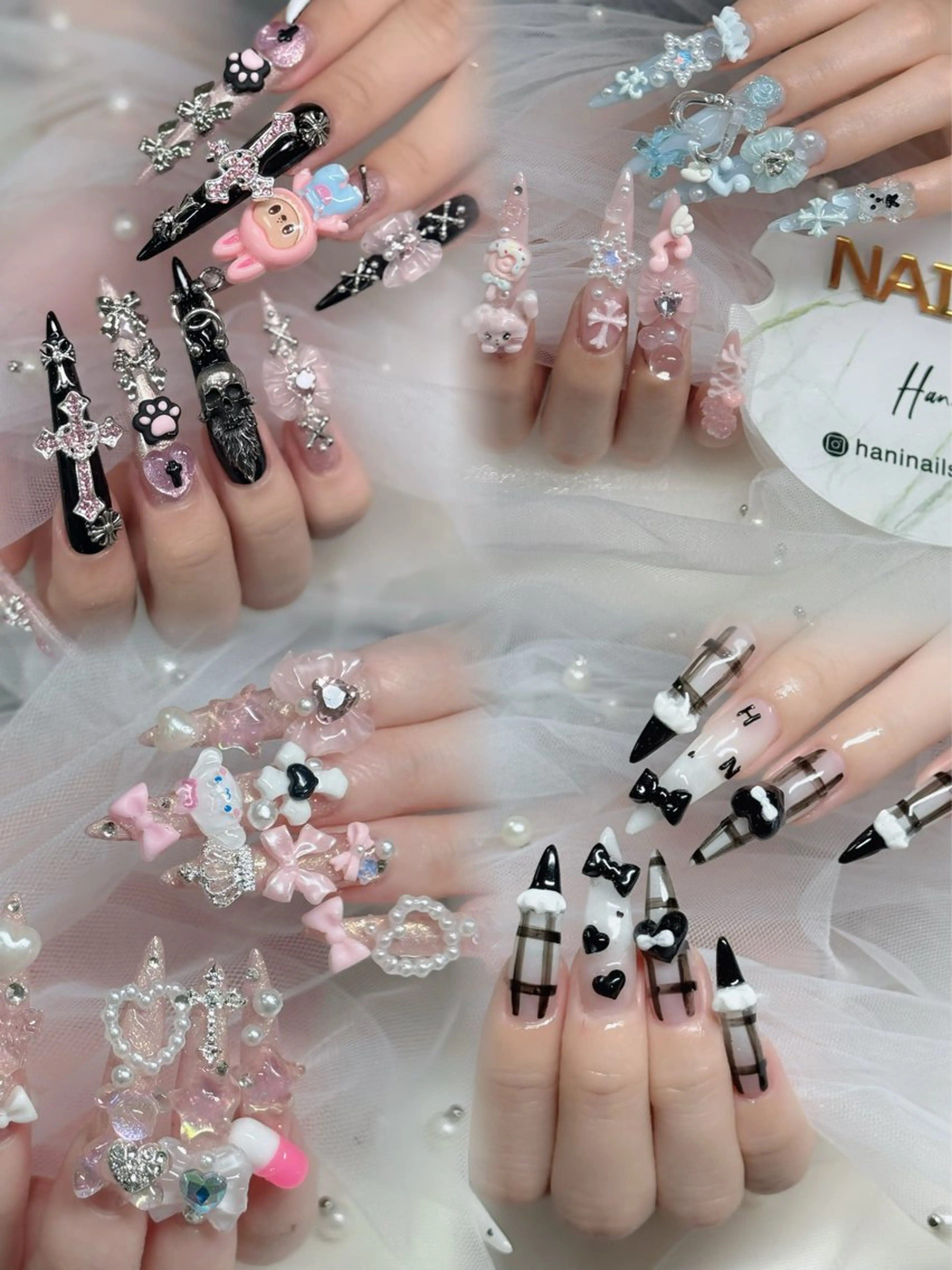 ネイル べっ甲ネイル チークネイル フラッシュネイル フラワーネイル フットネイル ハンドネイル Hani Nail Salonのネイルデザイン