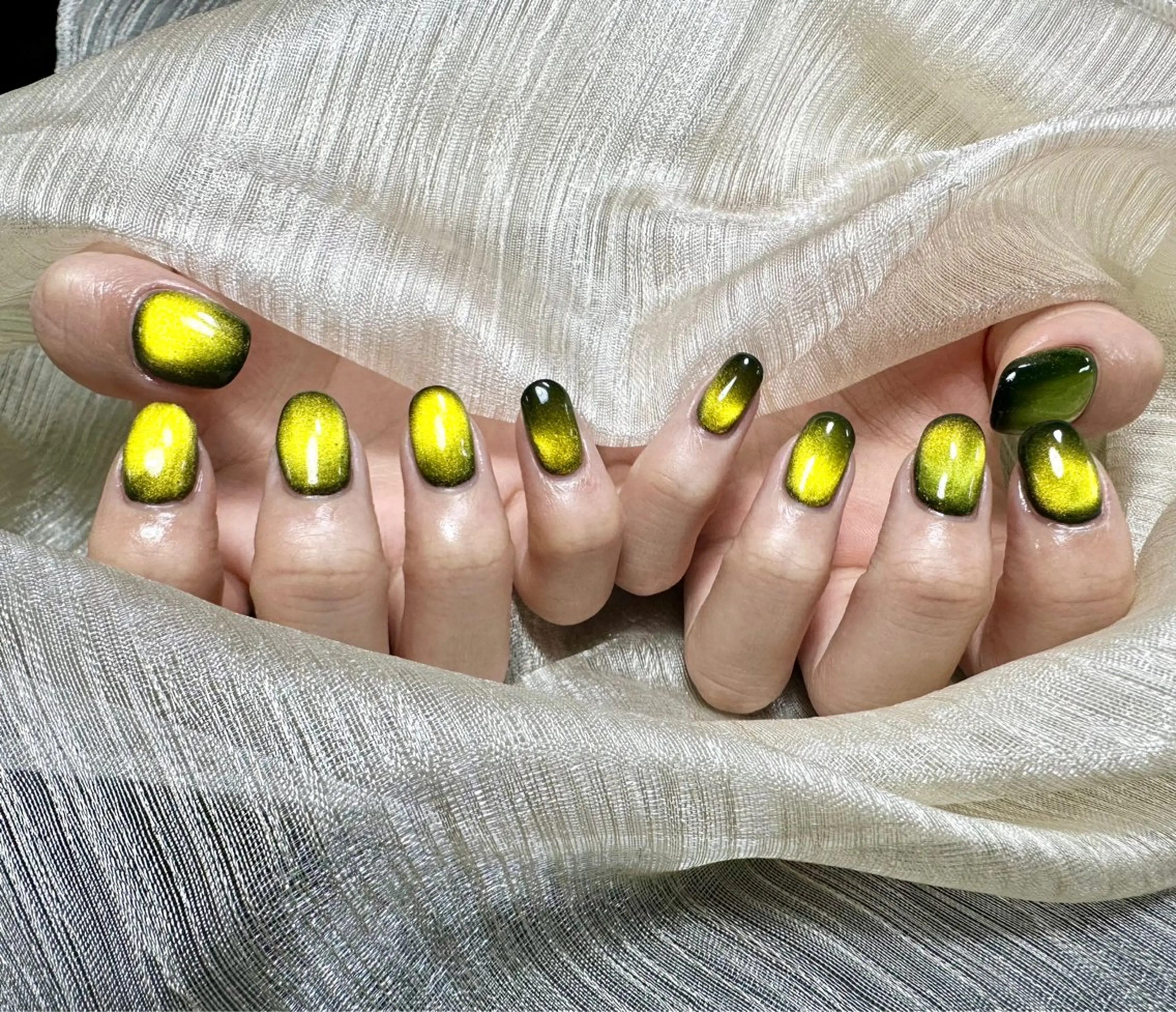 ネイル 長さ出し フレンチネイル グラデーション マグネットネイル マグネットフレンチ ハンドネイル ハンドケア ⭐️Dreamy Nail⭐️のネイルデザイン