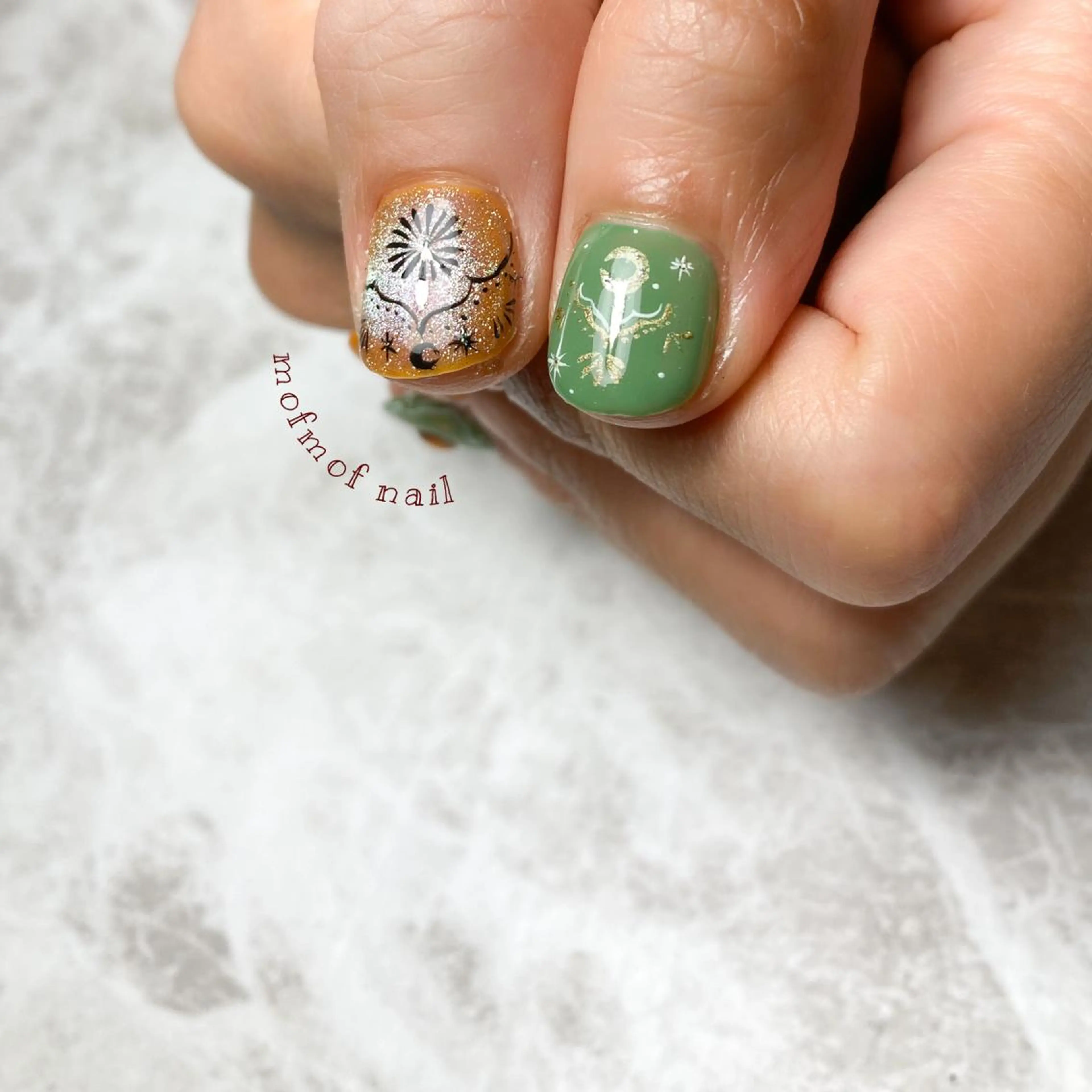 ネイル ハロウィン ニュアンスネイル mofmofnail 🌿shimizuのネイルデザイン