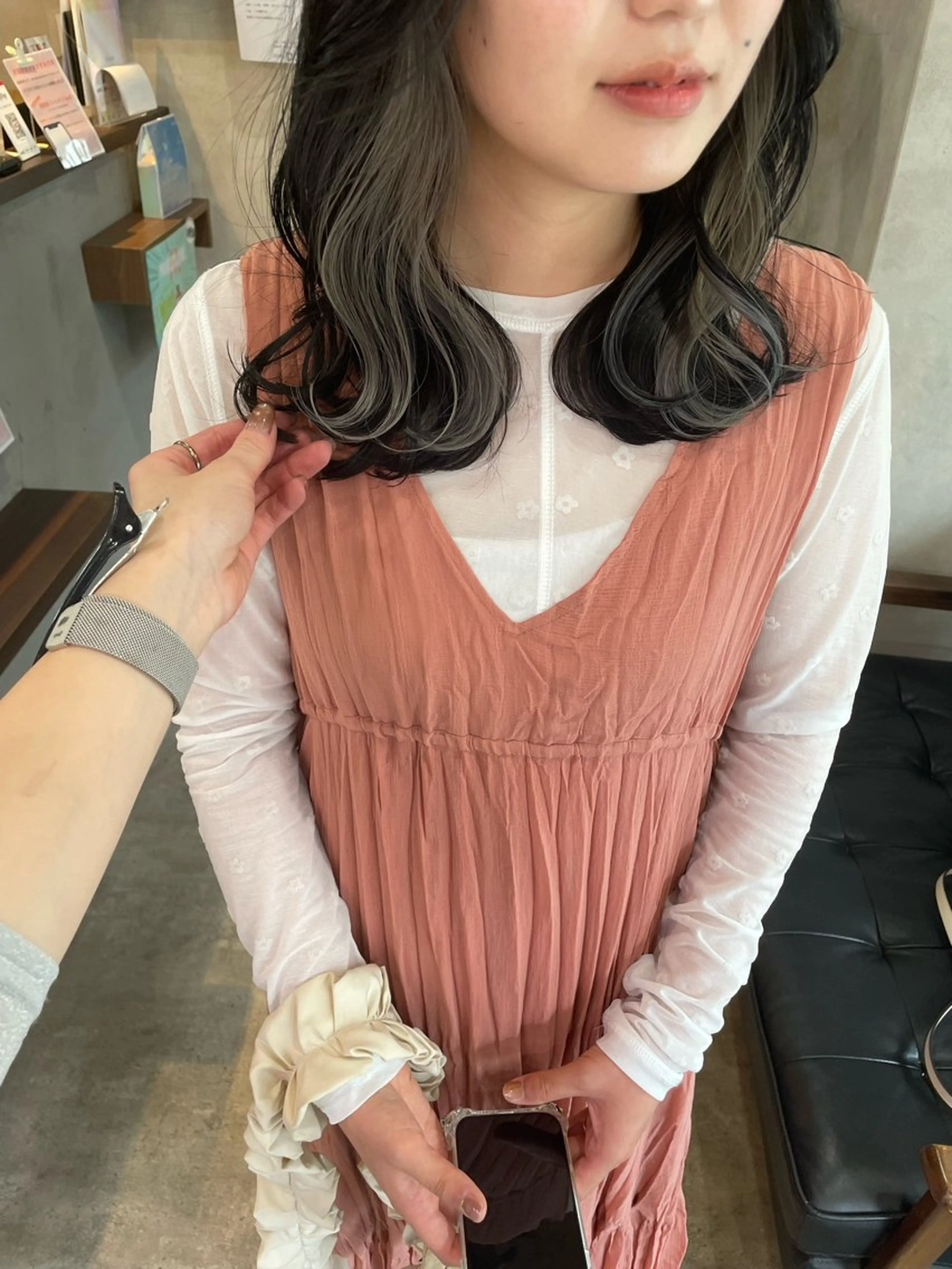 ミディアム カラー インナーカラー カット ヘアカラー トリートメント RIENS / ayu ♡のヘアスタイル