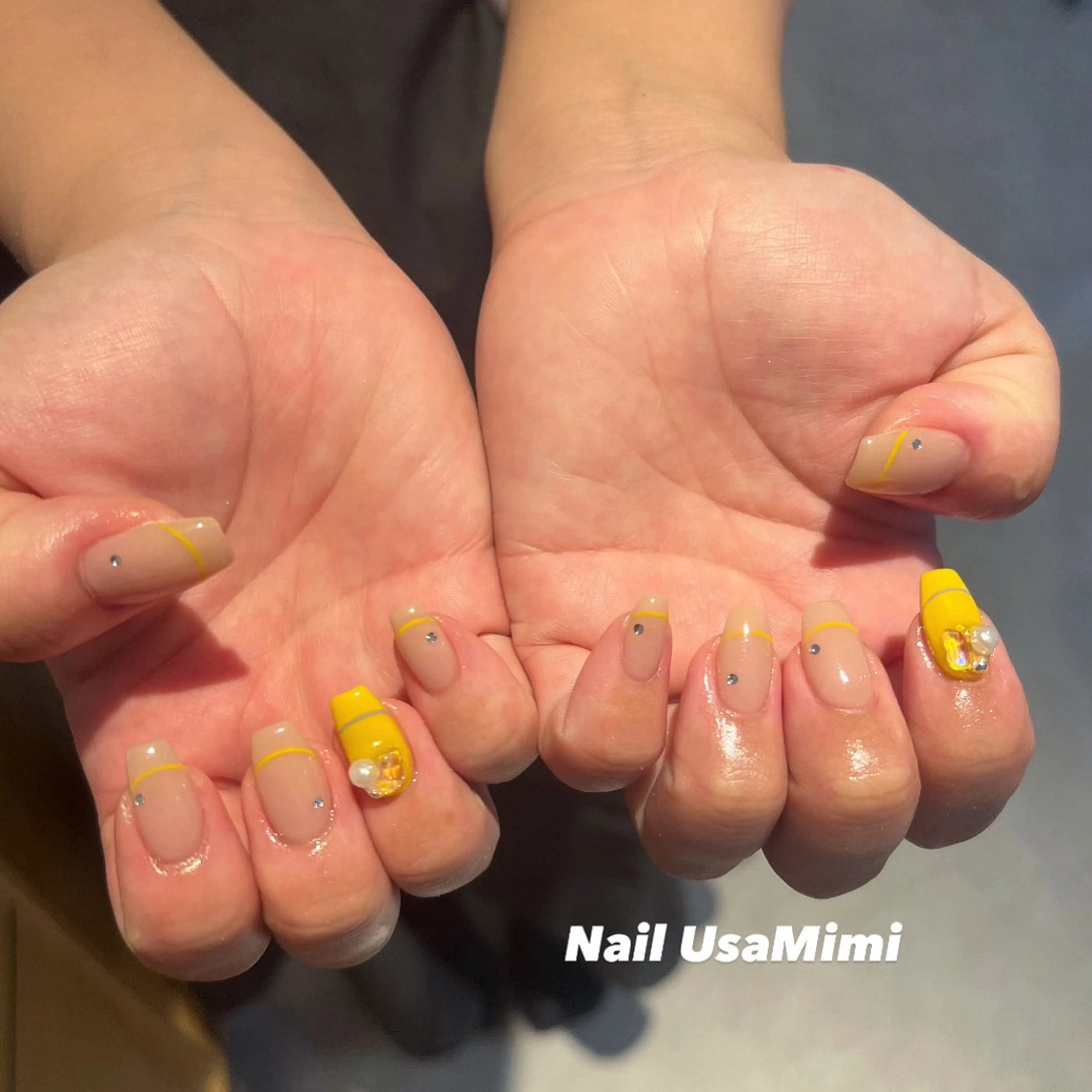 ネイル フレンチネイル ジェルネイル マグネットネイル 持ち込み ワンカラーネイル ハンドネイル 本町NailUsa Mimi RIKOのネイルデザイン