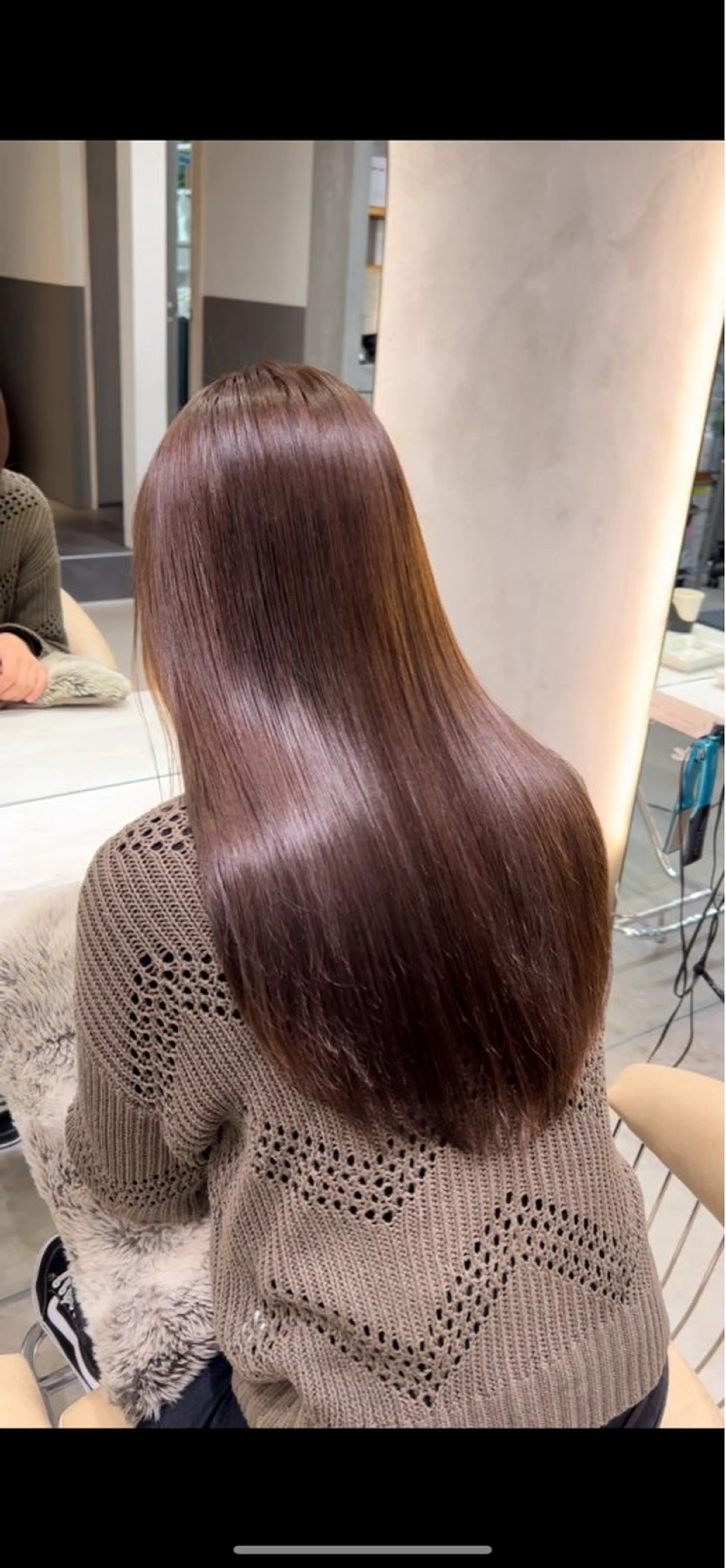 ロング ピンクブラウン カット ヘアカラー トリートメント 宮嶋 蓮のヘアスタイル