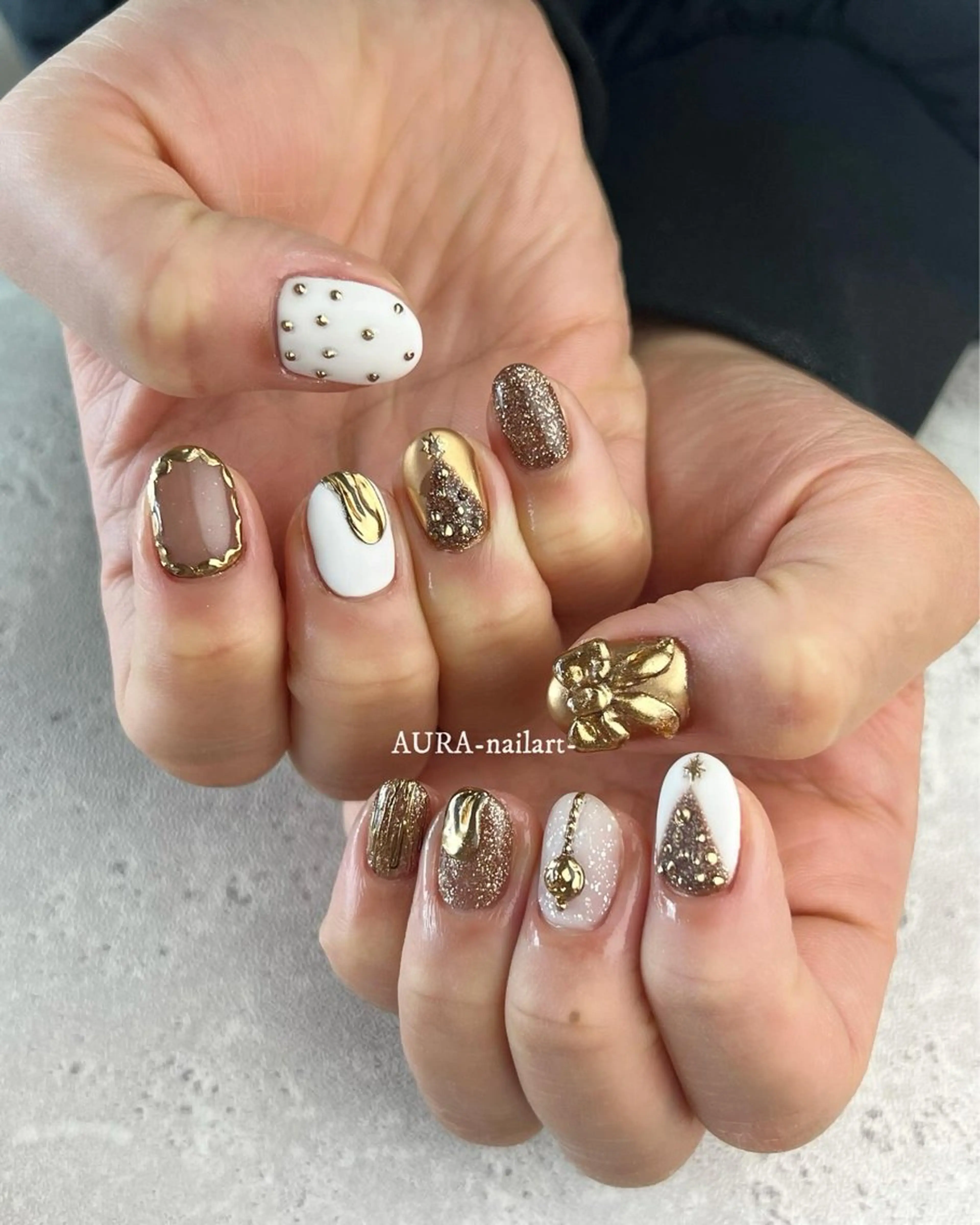 ネイル ハンドネイル フットネイル AURA nailartのネイルデザイン