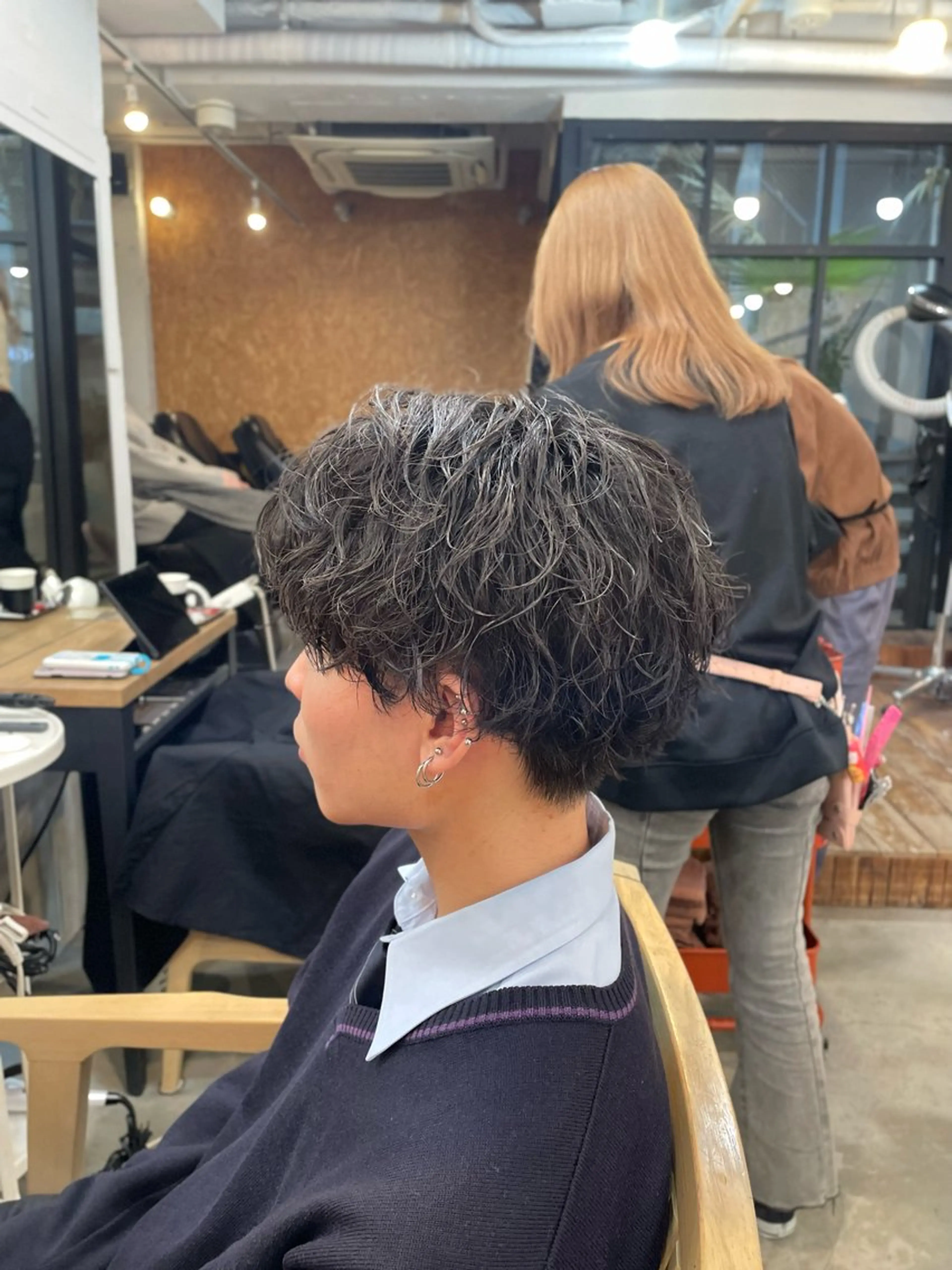 ミディアム パーマ メンズ カット パーマ 【髪質改善サロン】 🌟だいち🌟のヘアスタイル